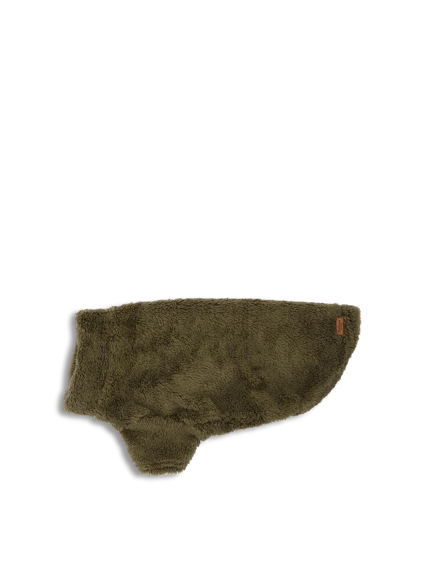 Brindle Fleece Dog Jumper Olive Medium