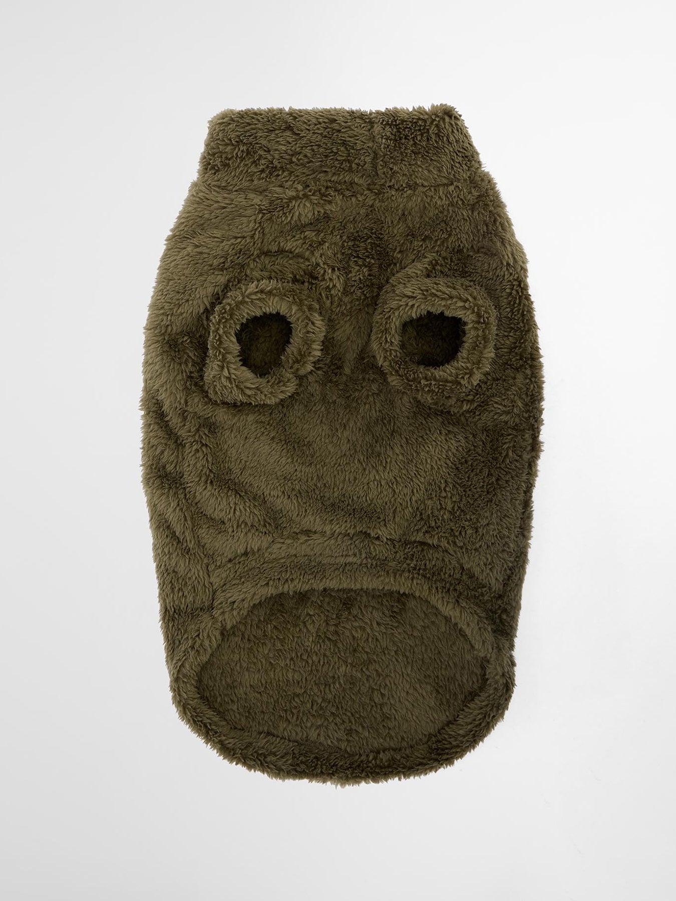 Brindle Fleece Dog Jumper Olive Medium