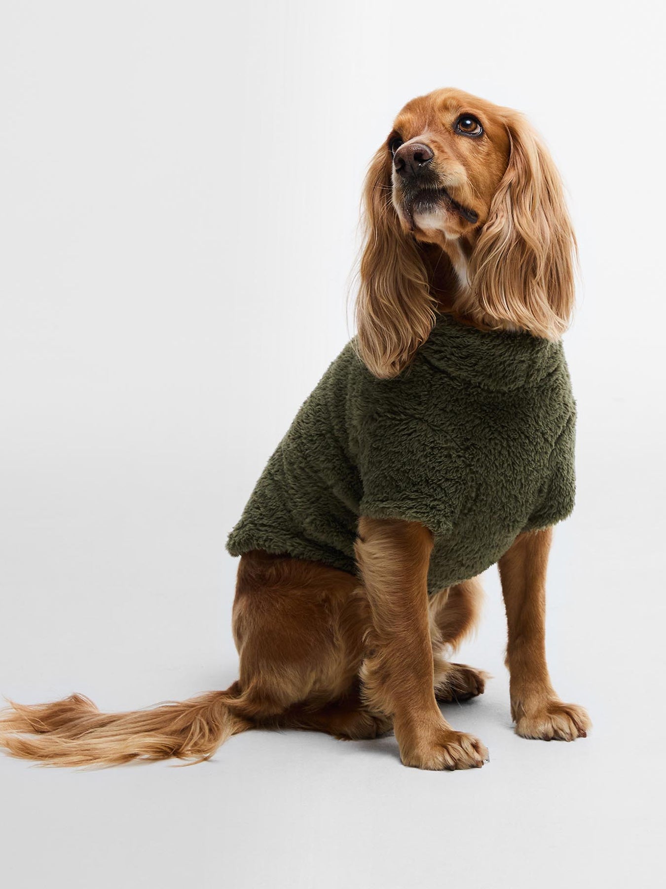 Barbour Brindle Fleece Dog Jumper Olive Small