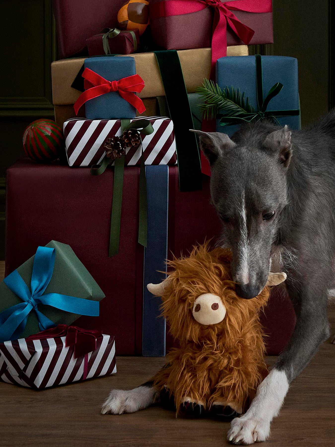 Barbour Highland Cow Dog Toy Brown Classic