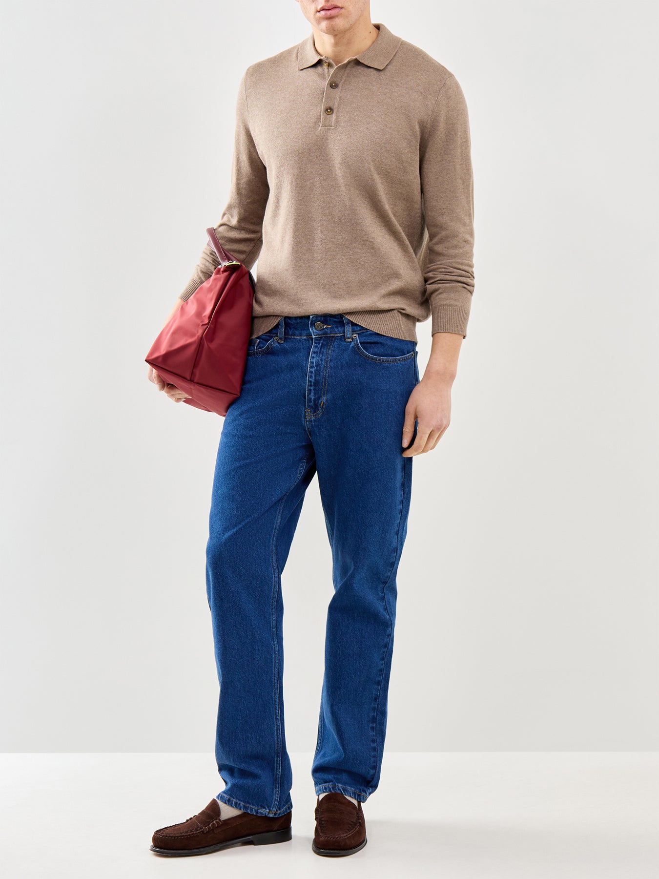 Straight Leg Denim Jeans
