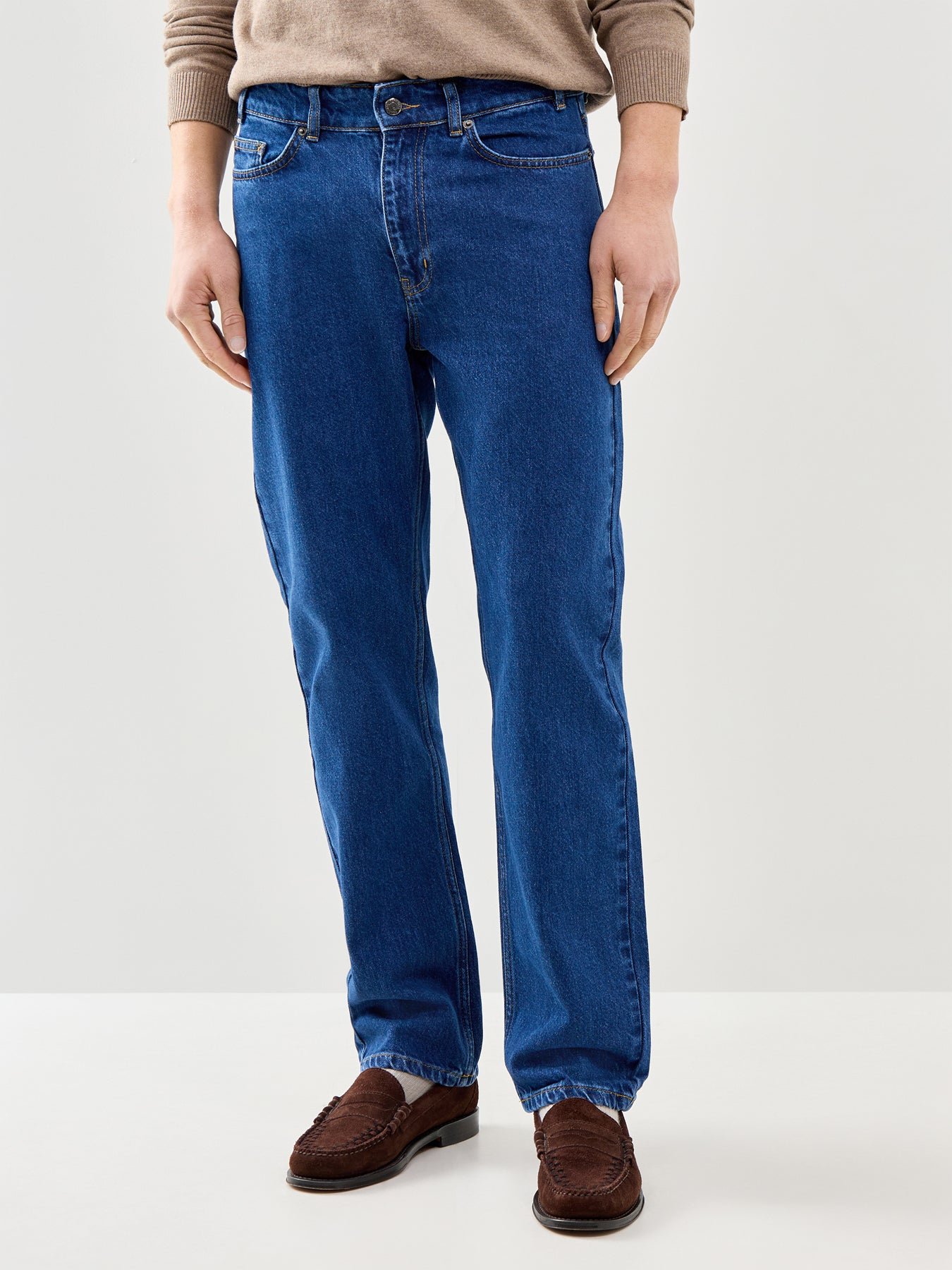 Straight Leg Denim Jeans