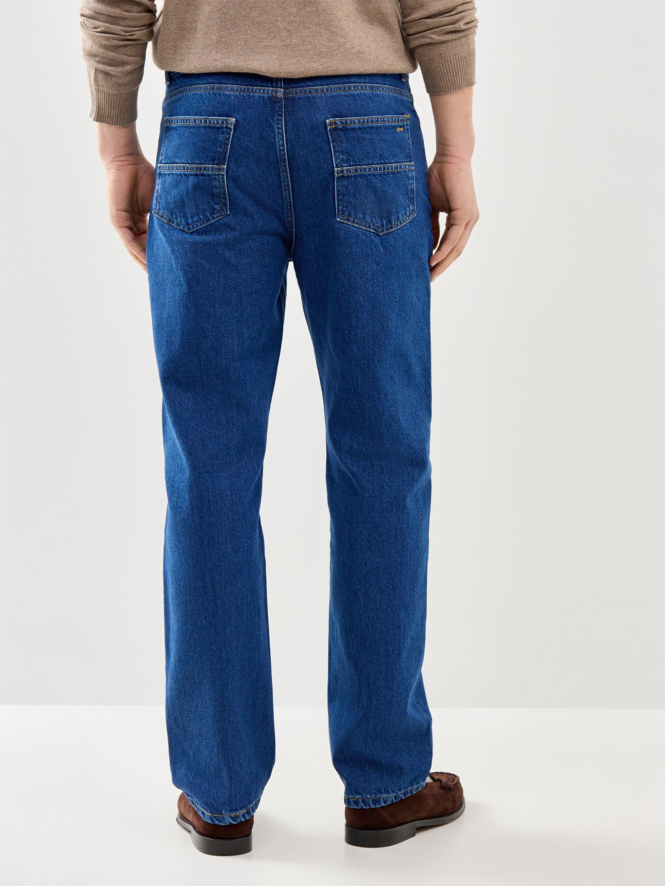 Straight Leg Denim Jeans