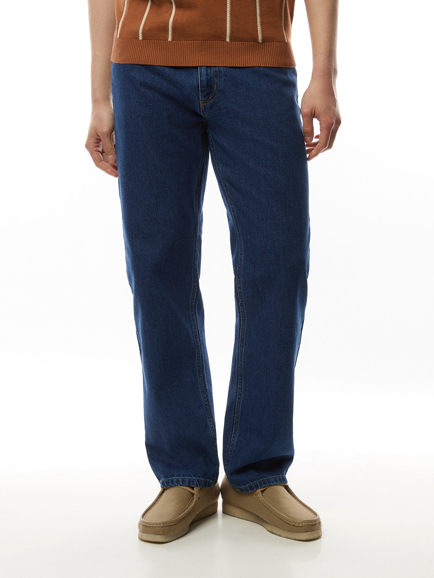 Straight Leg Denim Jeans
