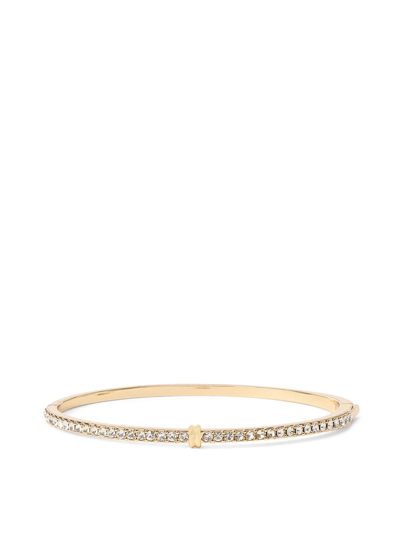 Thin Pavé Hinge Bangle Gold