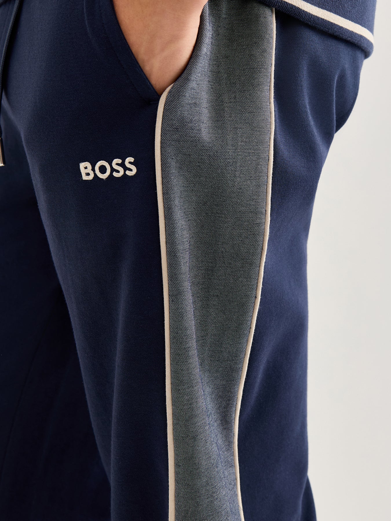 BOSS Logo Tracksuit Pants Dark Blue