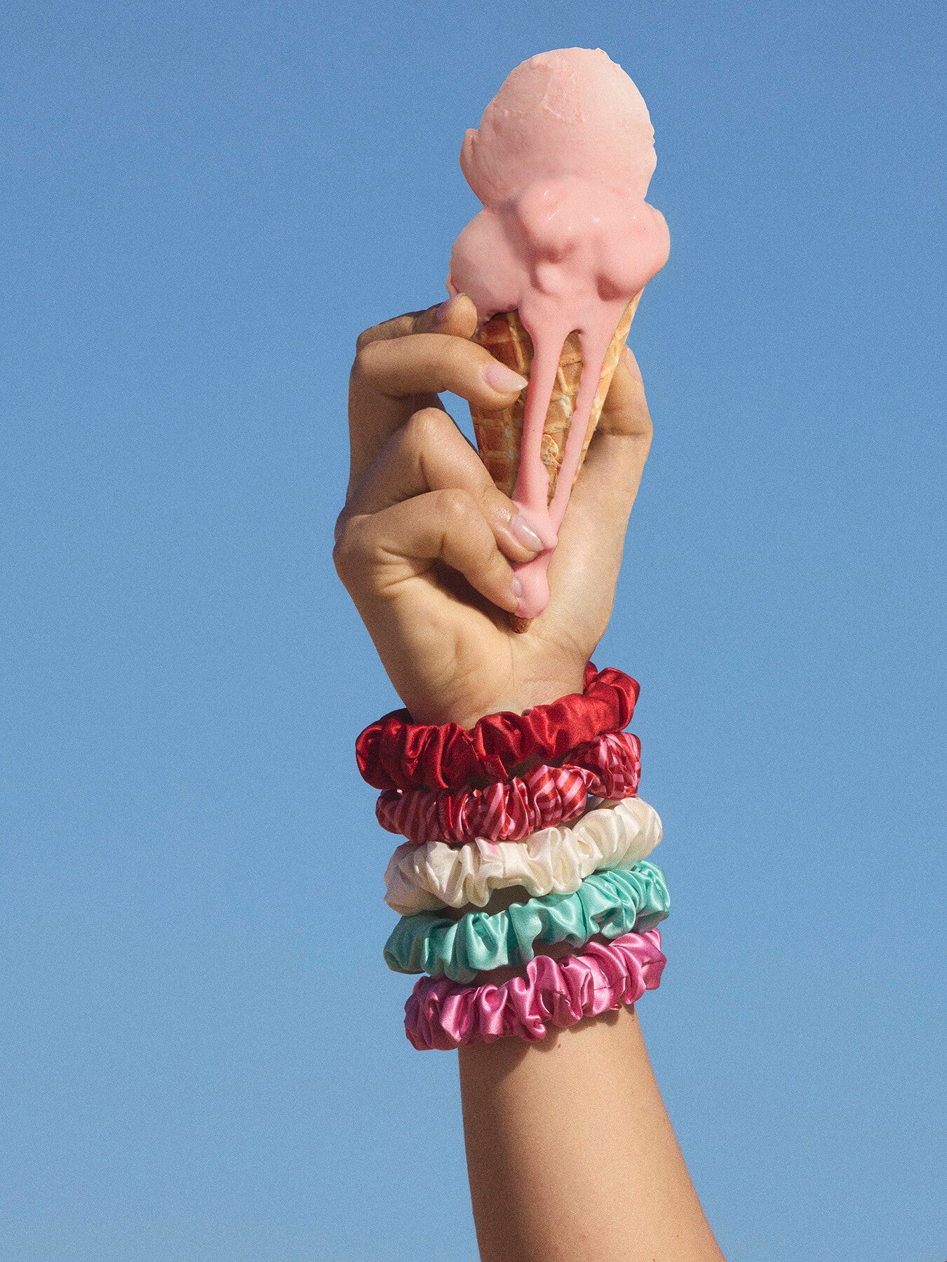 Pure Silk Midi Scrunchies Gelati