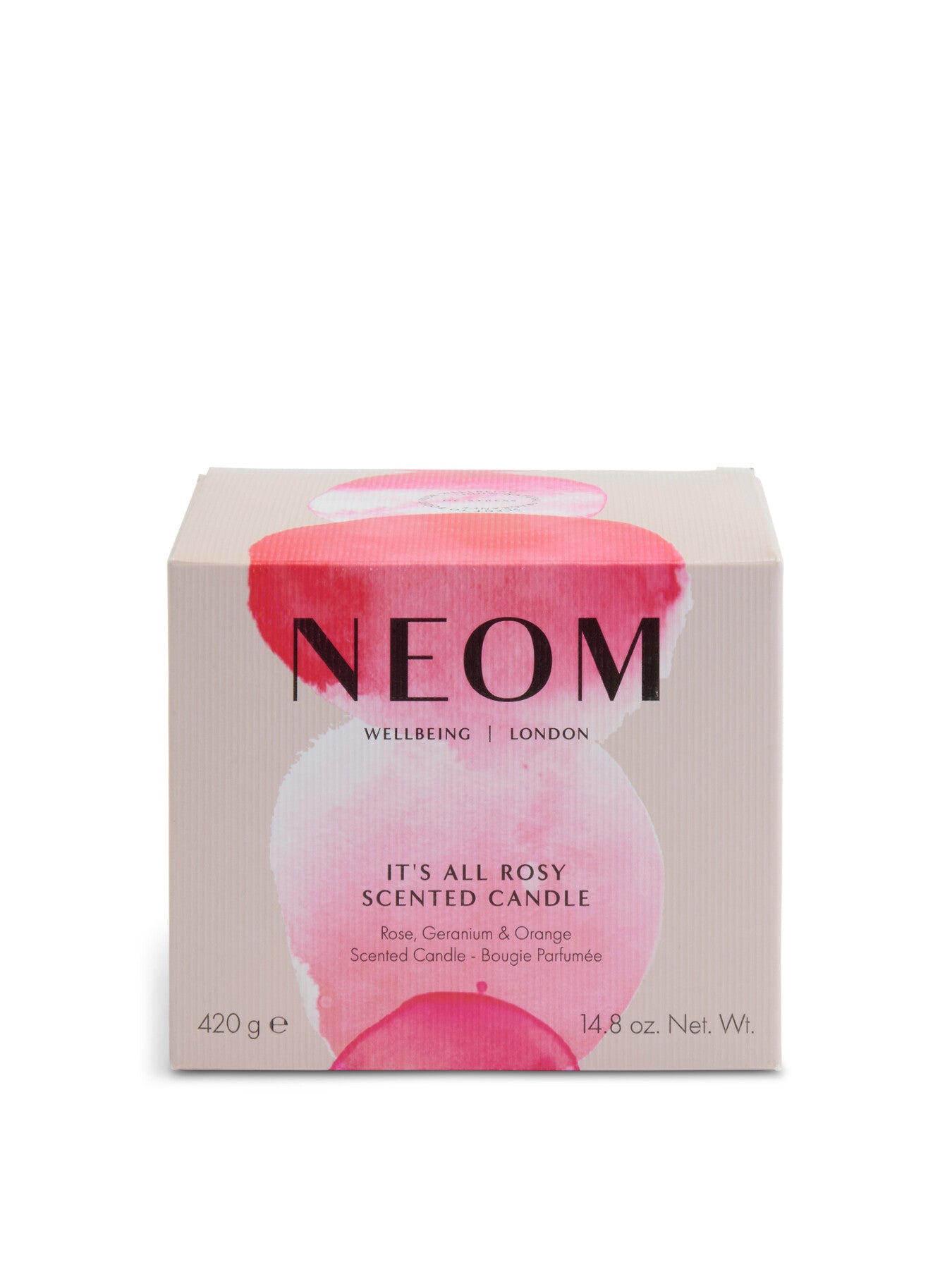 NEOM Wellbeing It's All Rosy 3 Wick Candle 420g