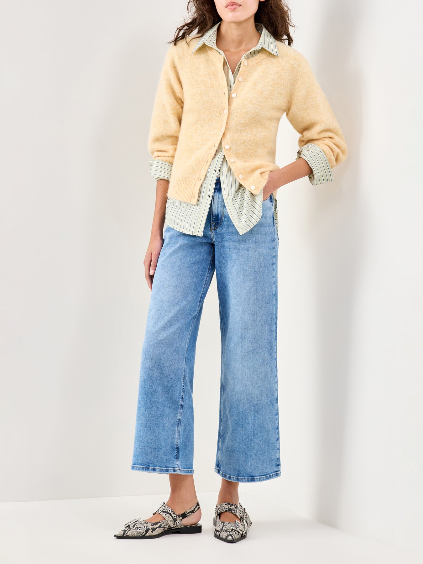 Madison High Waist Wide Leg Jeans Blue