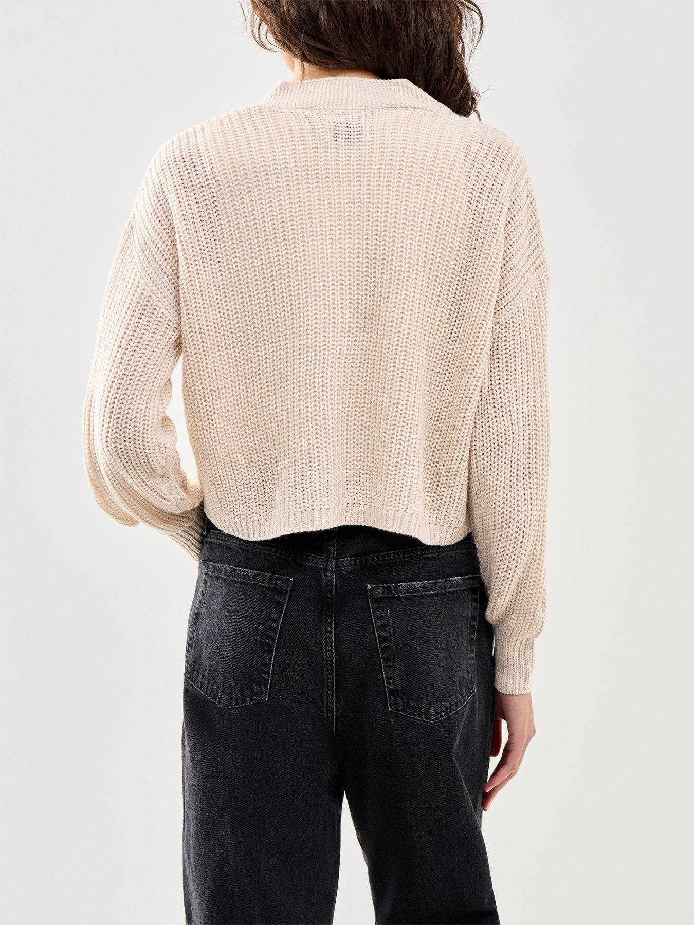 Long Sleeve Knit Cardigan Beige