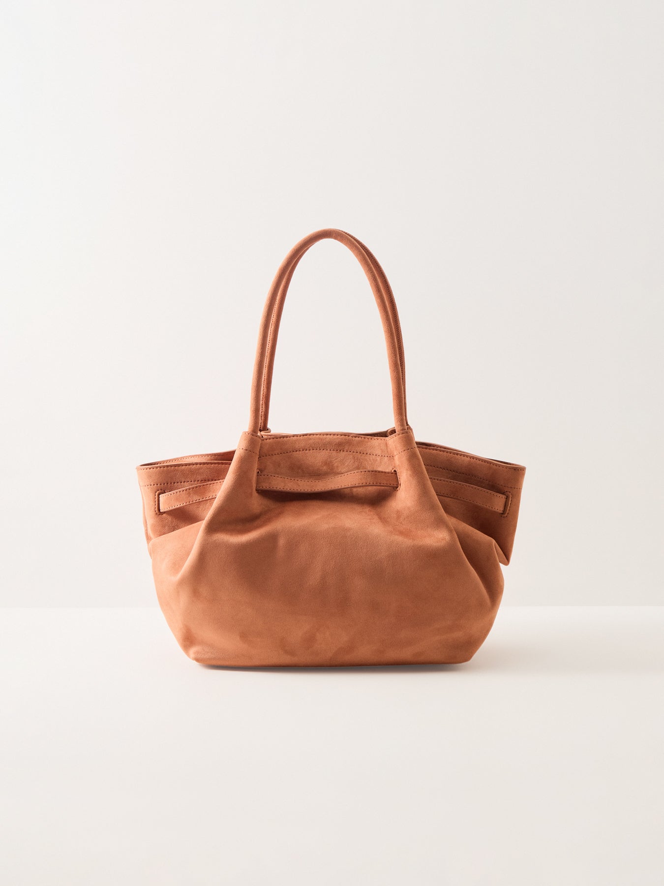 Hana Medium Suede Tote Bag Brown