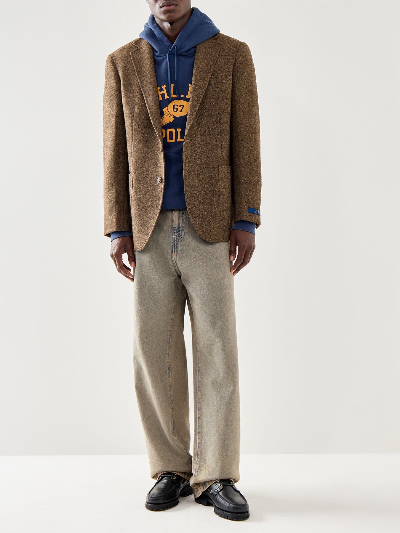 Single Breasted Herringbone Blazer