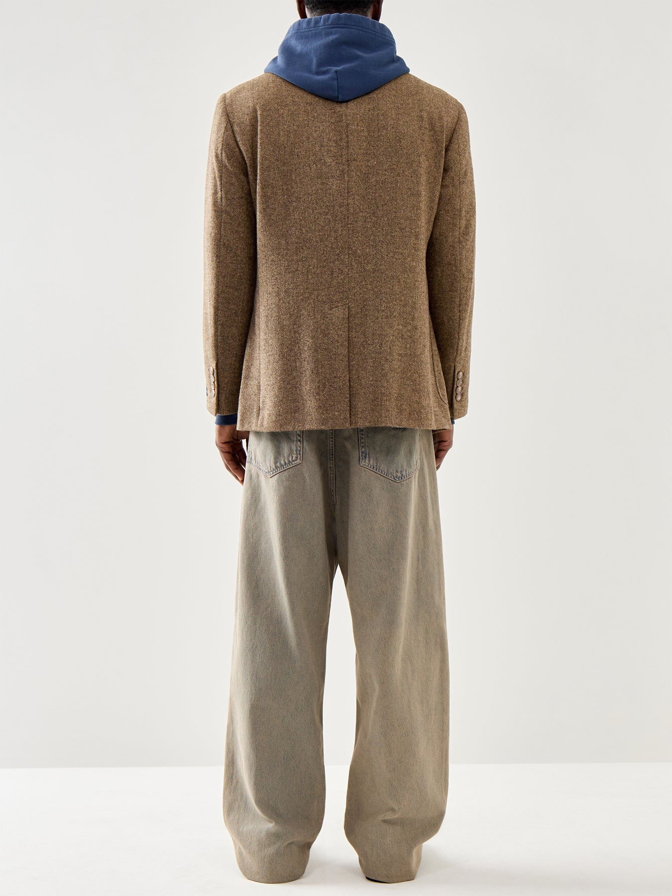 Single Breasted Herringbone Blazer