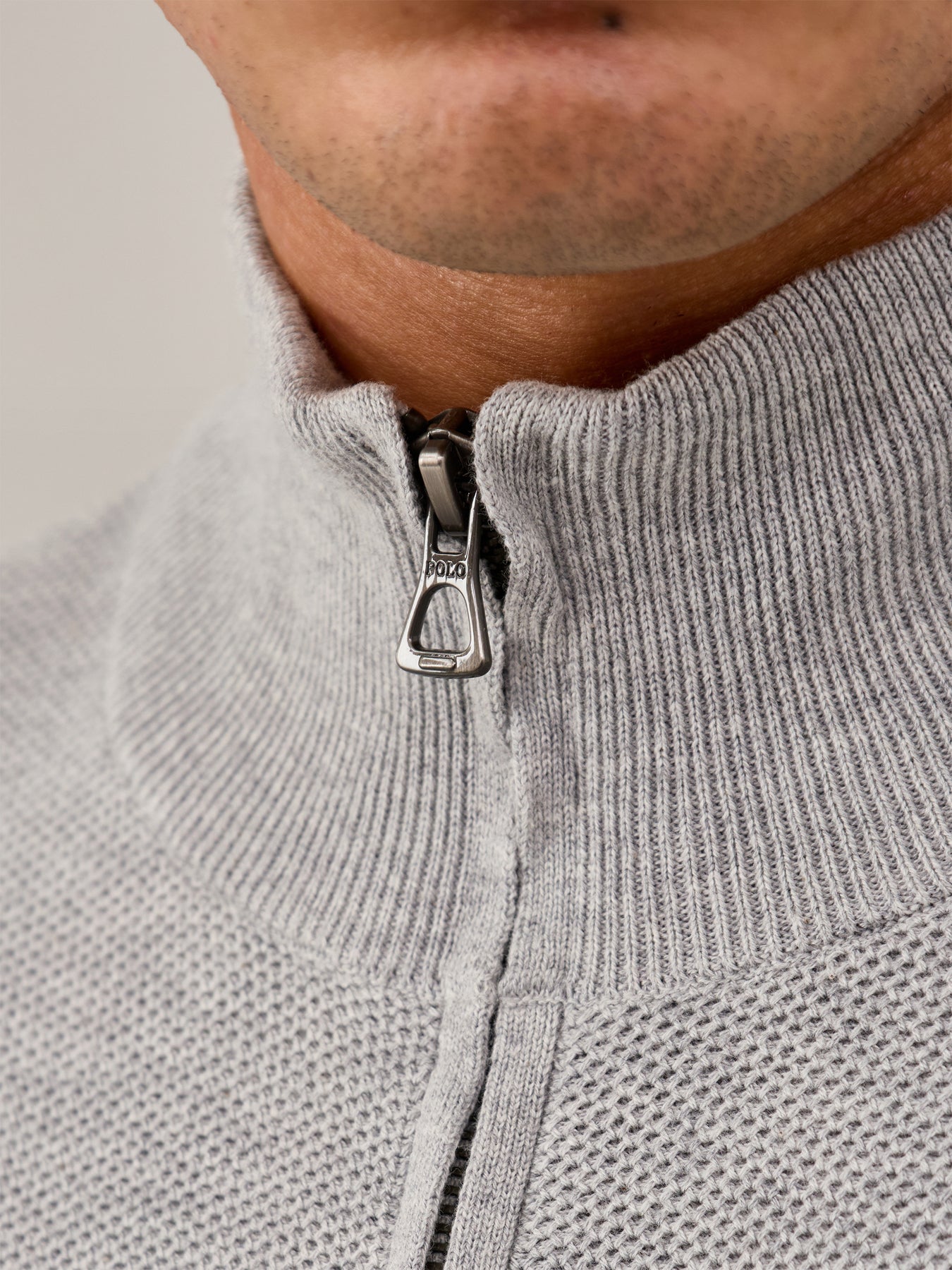 Textured Cotton 1/4 Zip