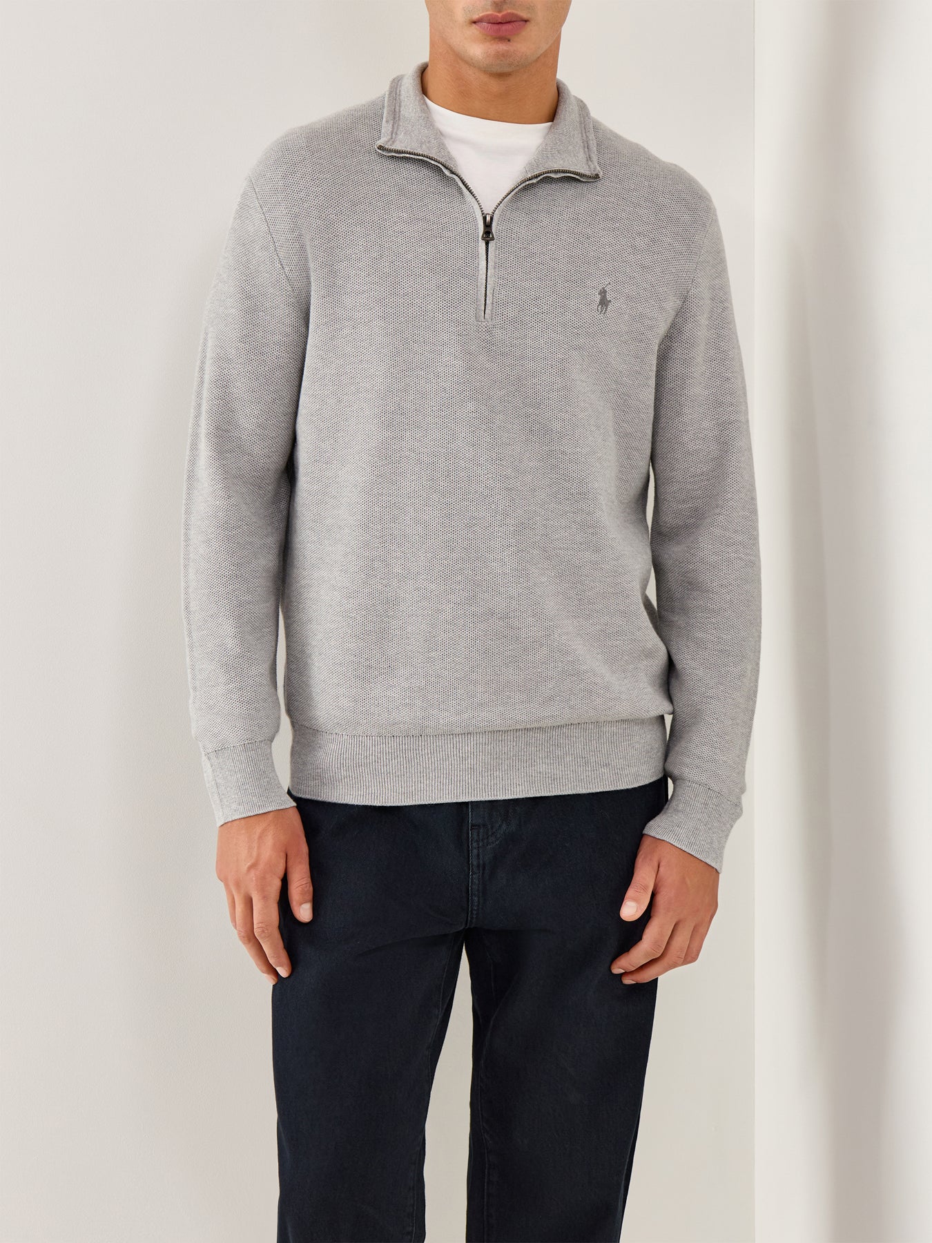 Textured Cotton 1/4 Zip