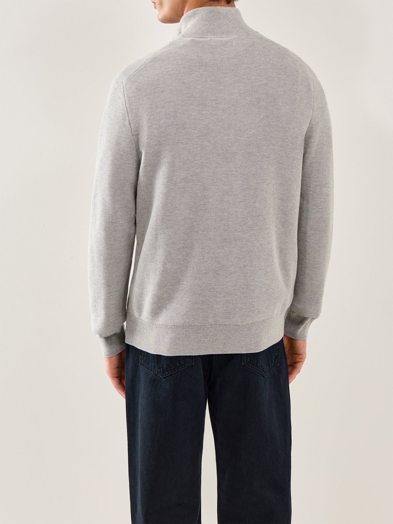 Textured Cotton 1/4 Zip