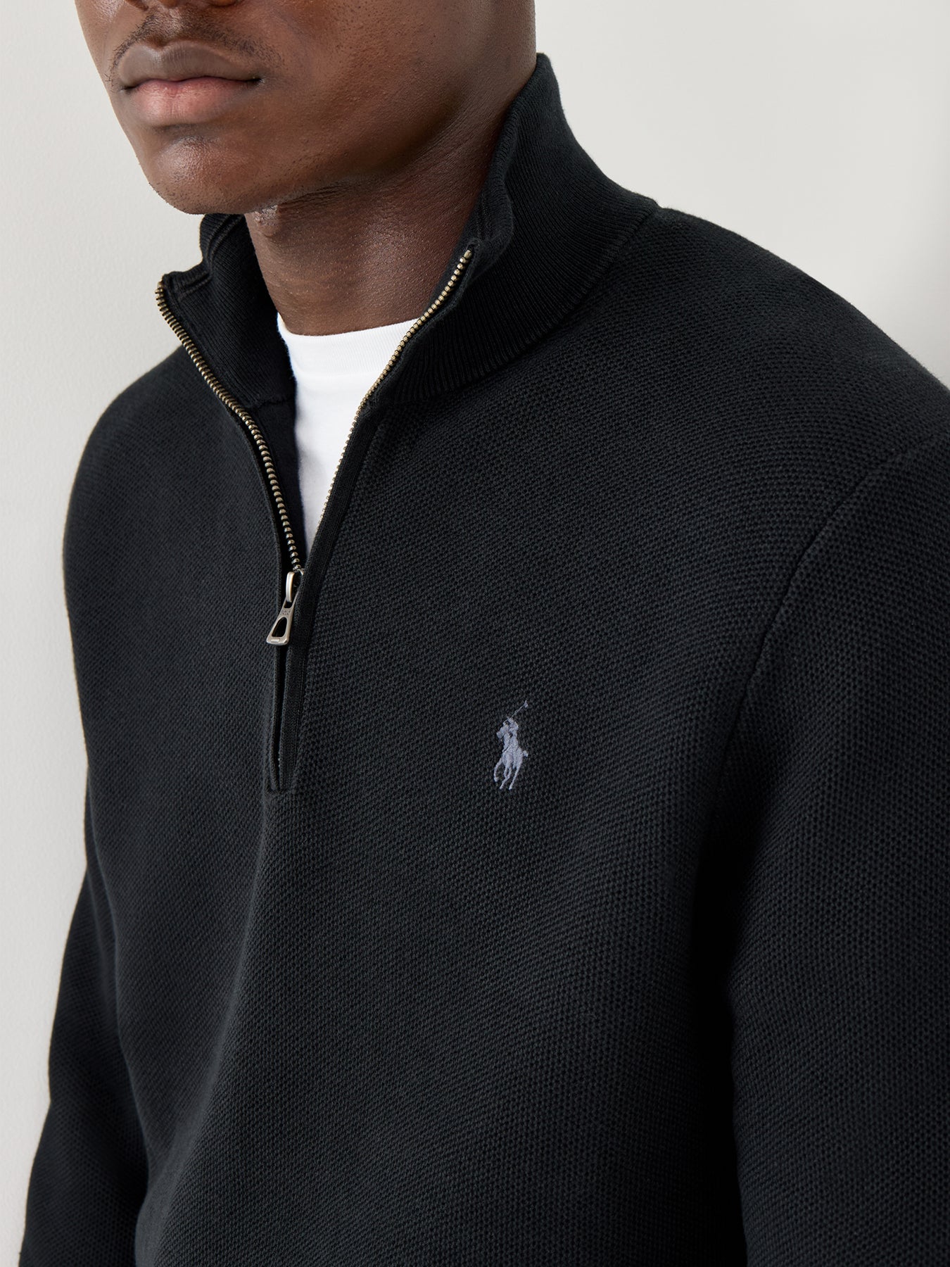 Textured Cotton 1/4 Zip