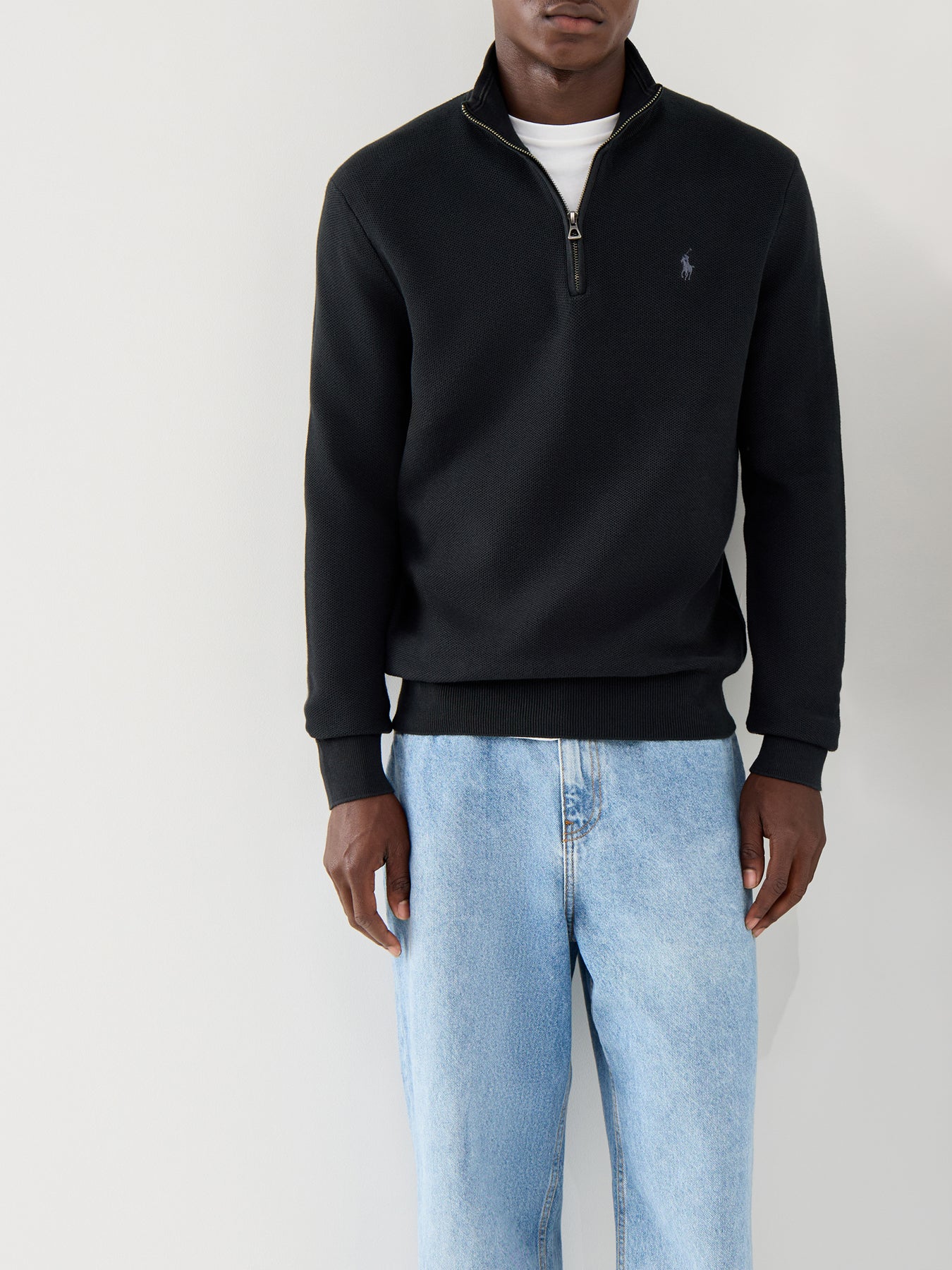 Textured Cotton 1/4 Zip