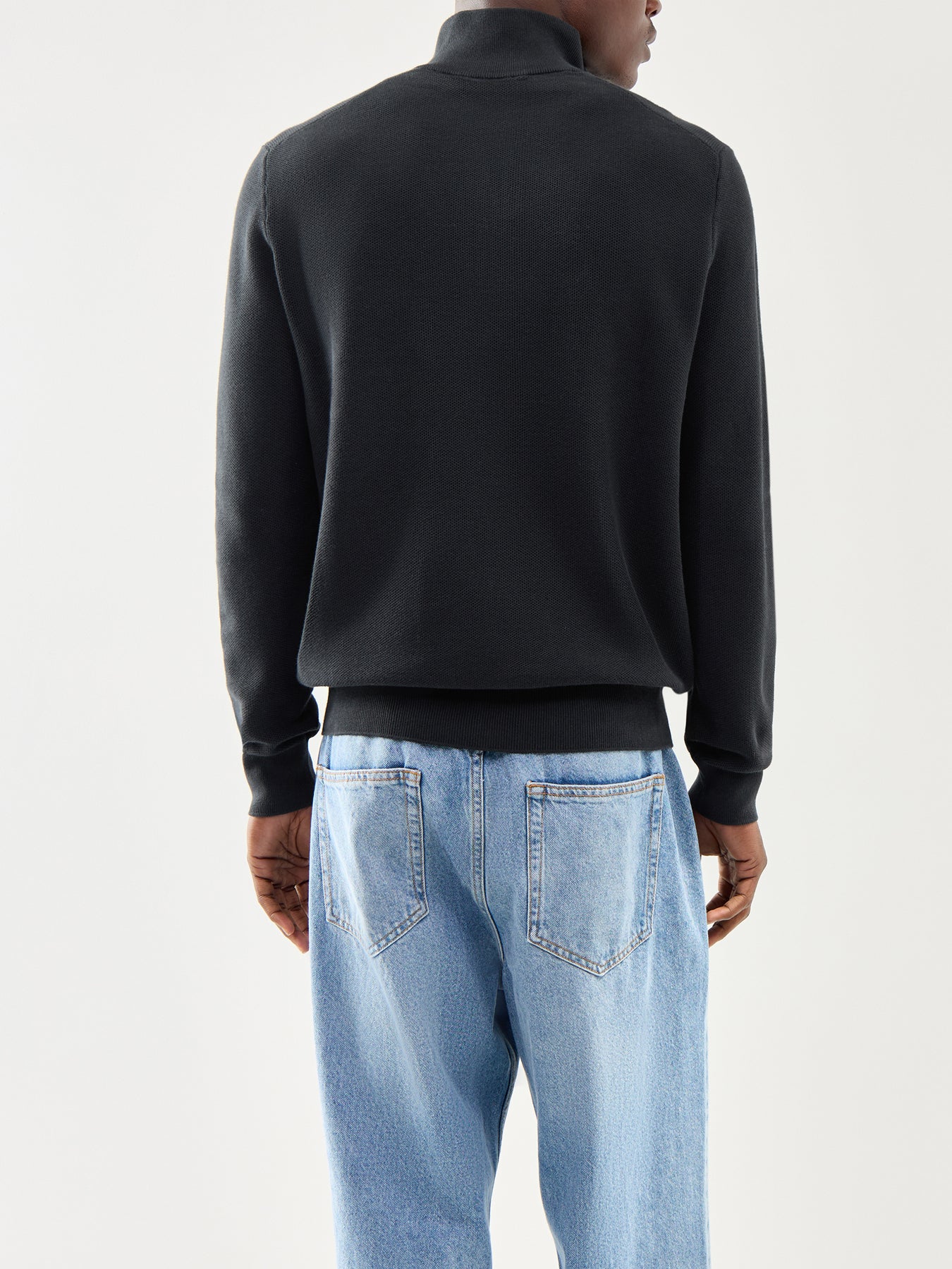 Textured Cotton 1/4 Zip