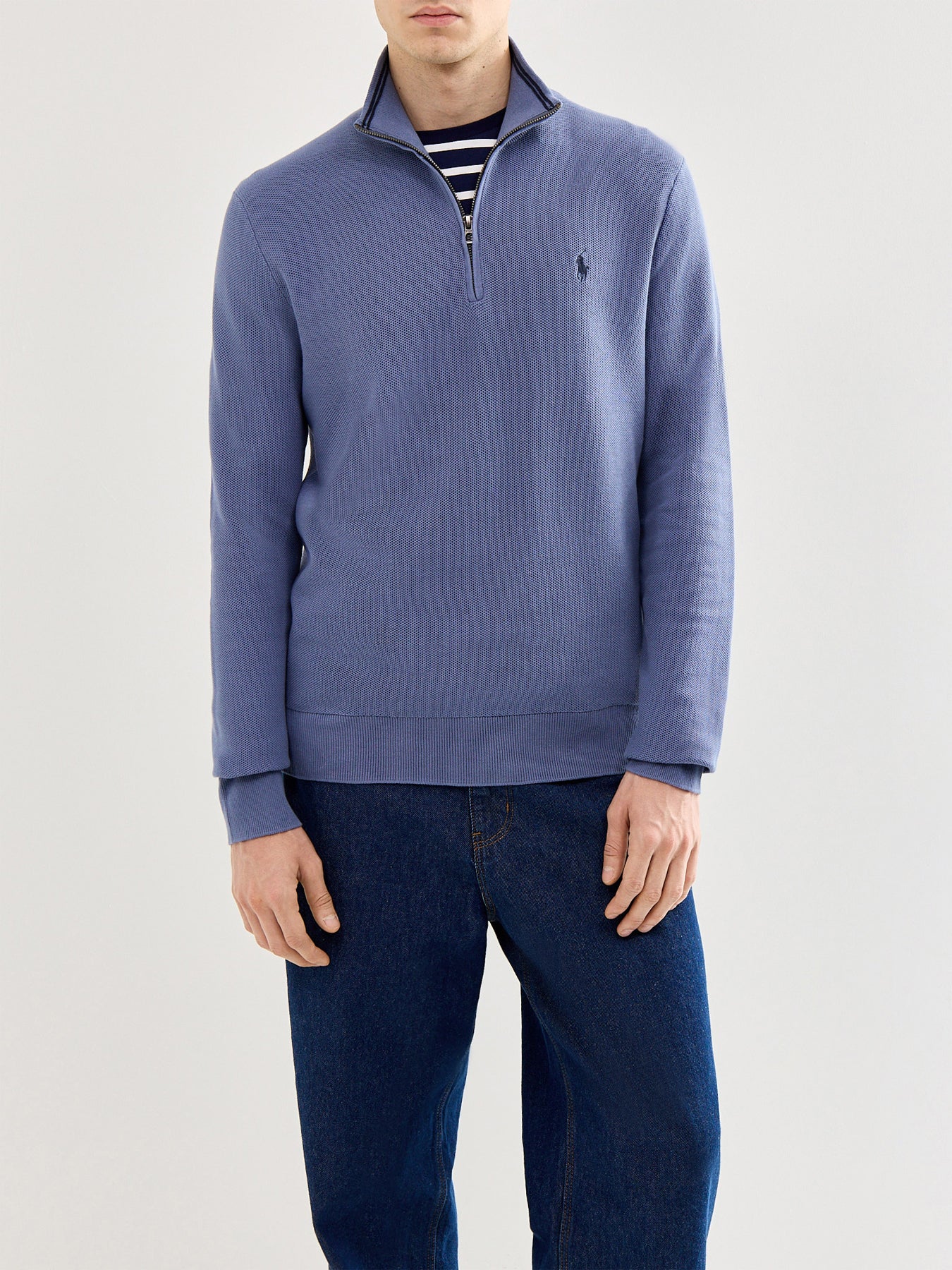 Textured Cotton 14 Zip