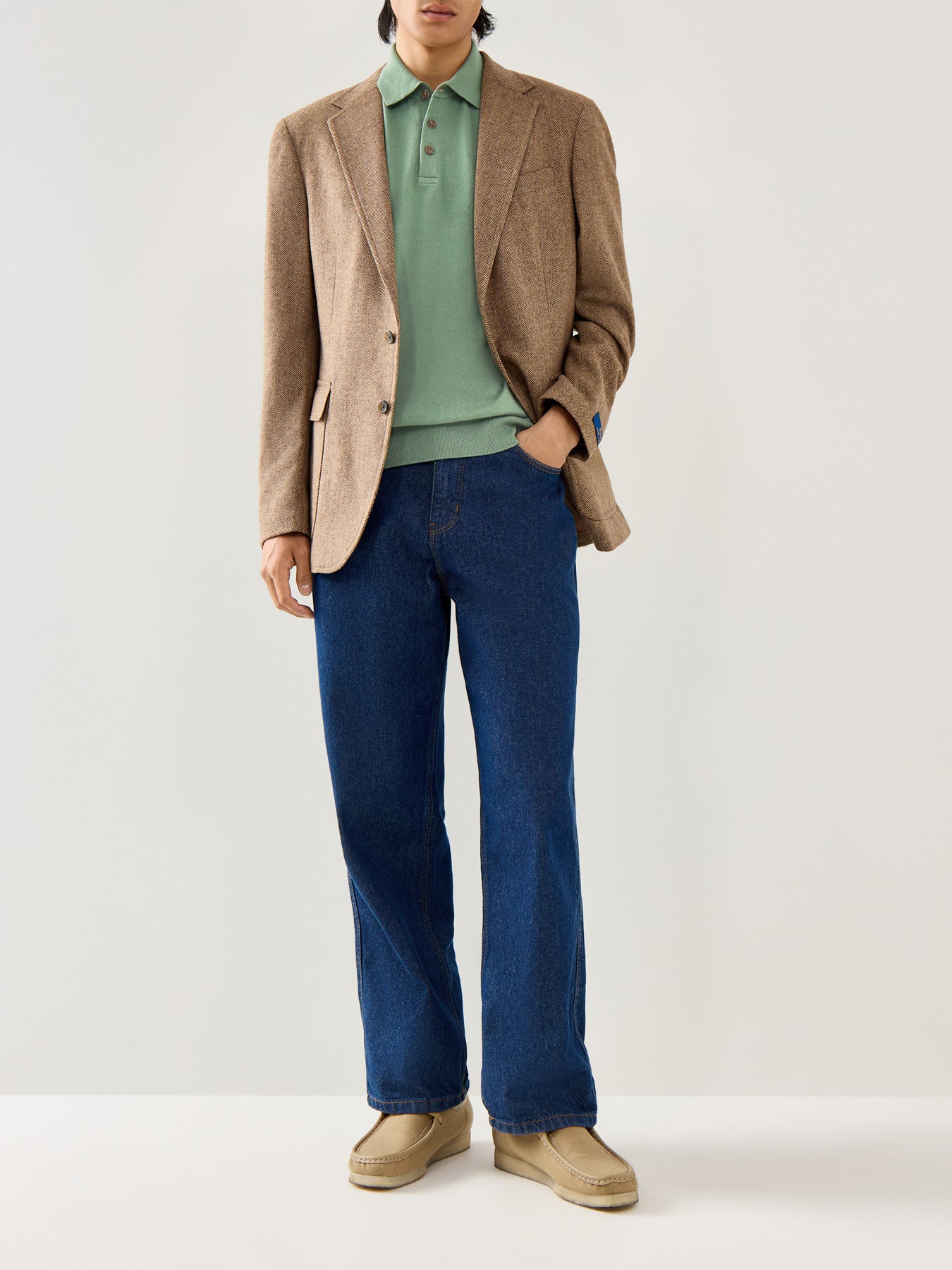 Knitwearted Polo Top Fatigue