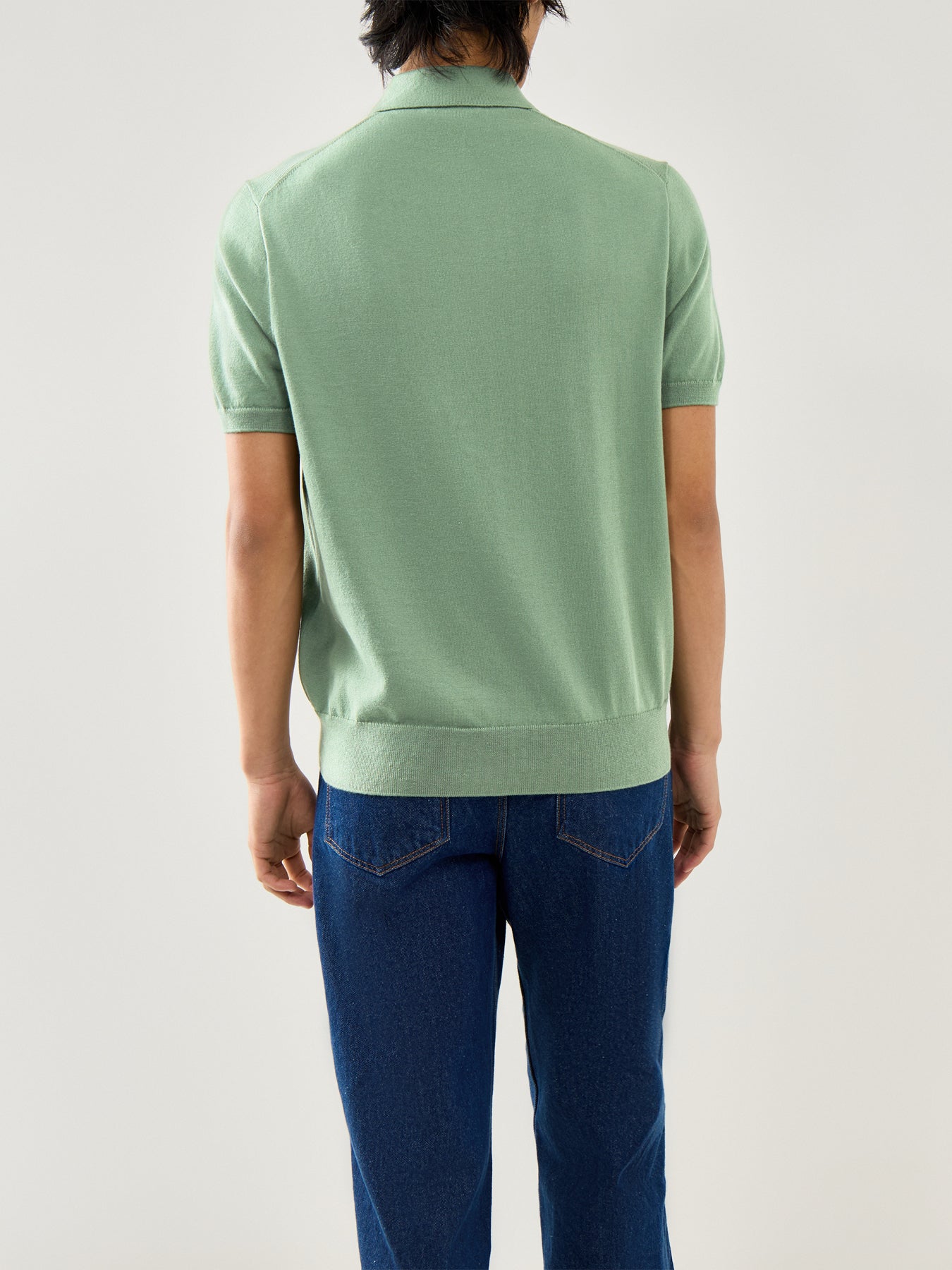 Knitwearted Polo Top Fatigue