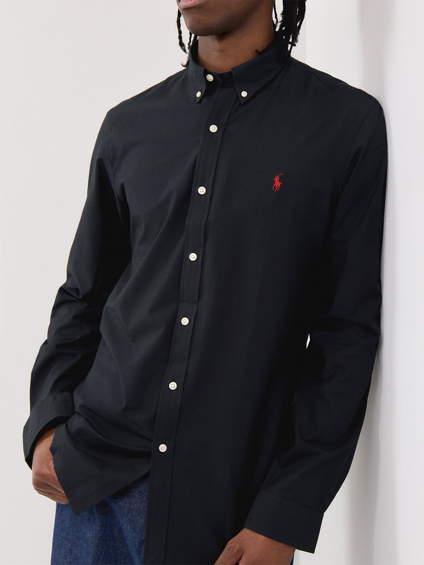 Slim Fit Poplin Stretch Shirt