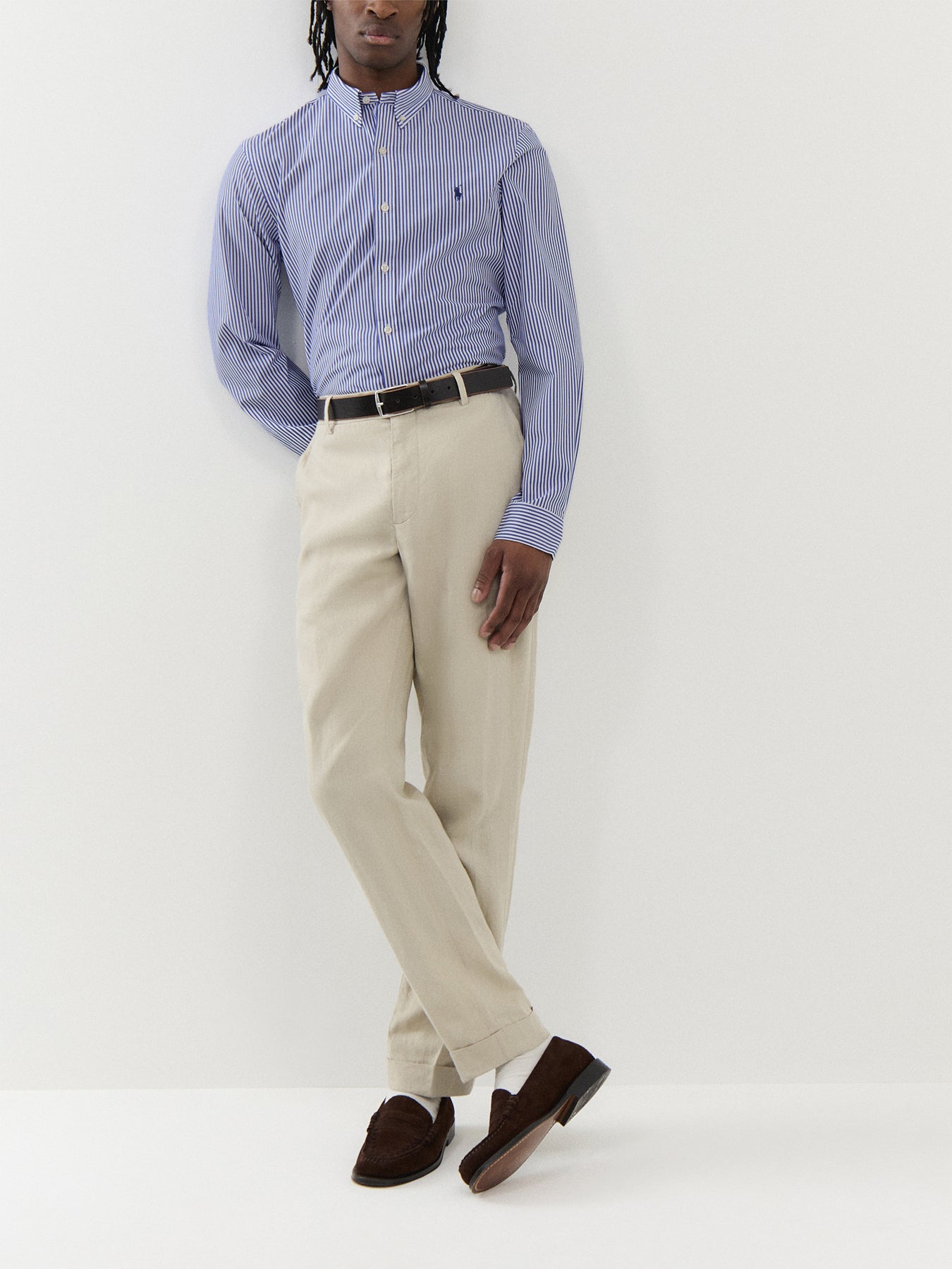 Slim Fit Stretch Poplin Stripe Shirt