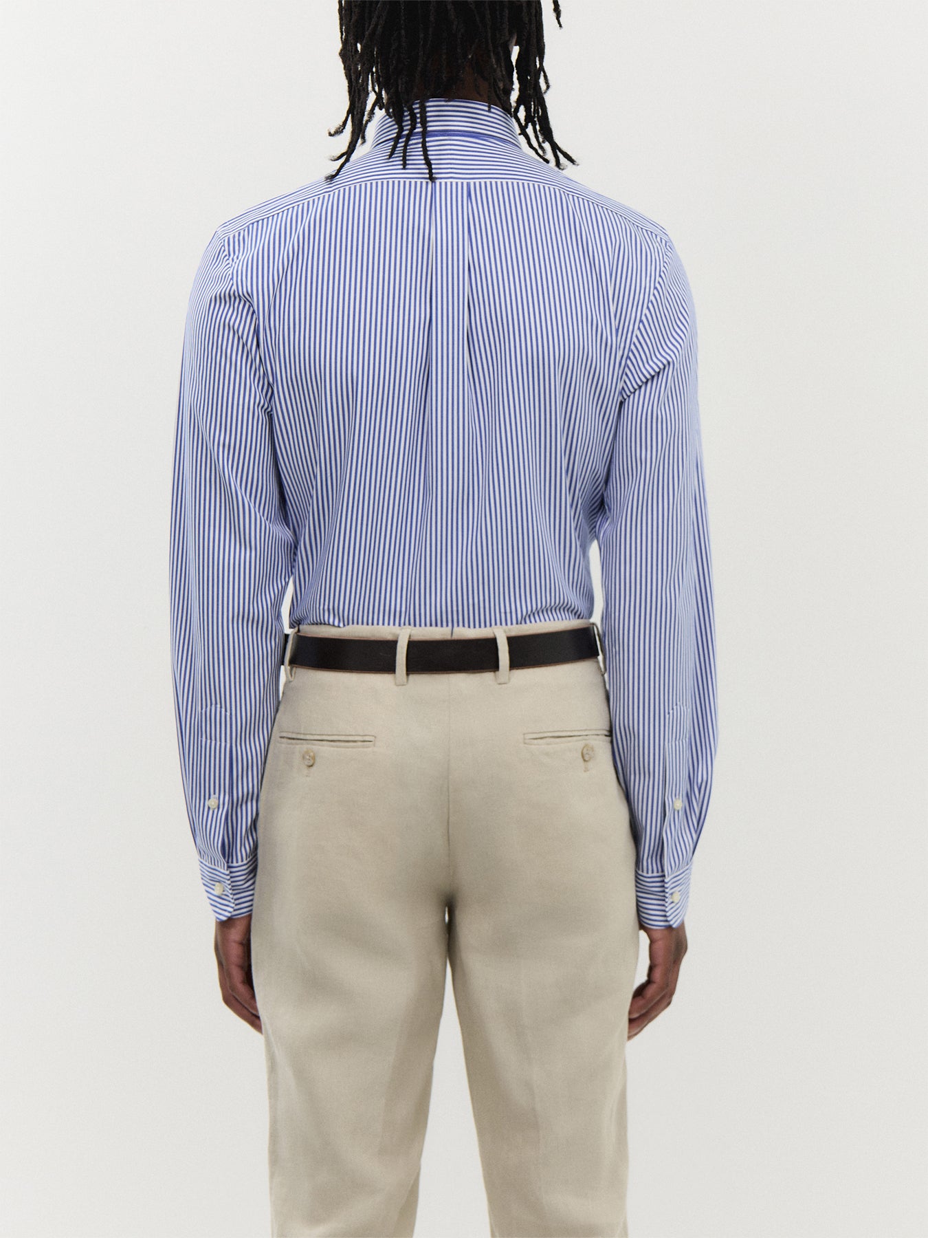 Slim Fit Stretch Poplin Stripe Shirt