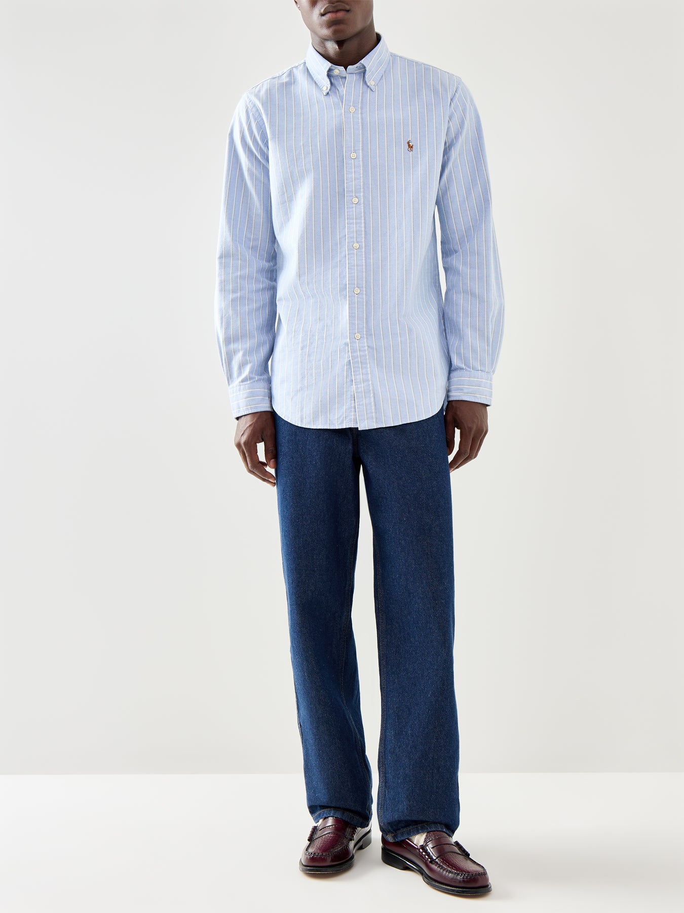 Custom Fit Stripe Oxford Shirt