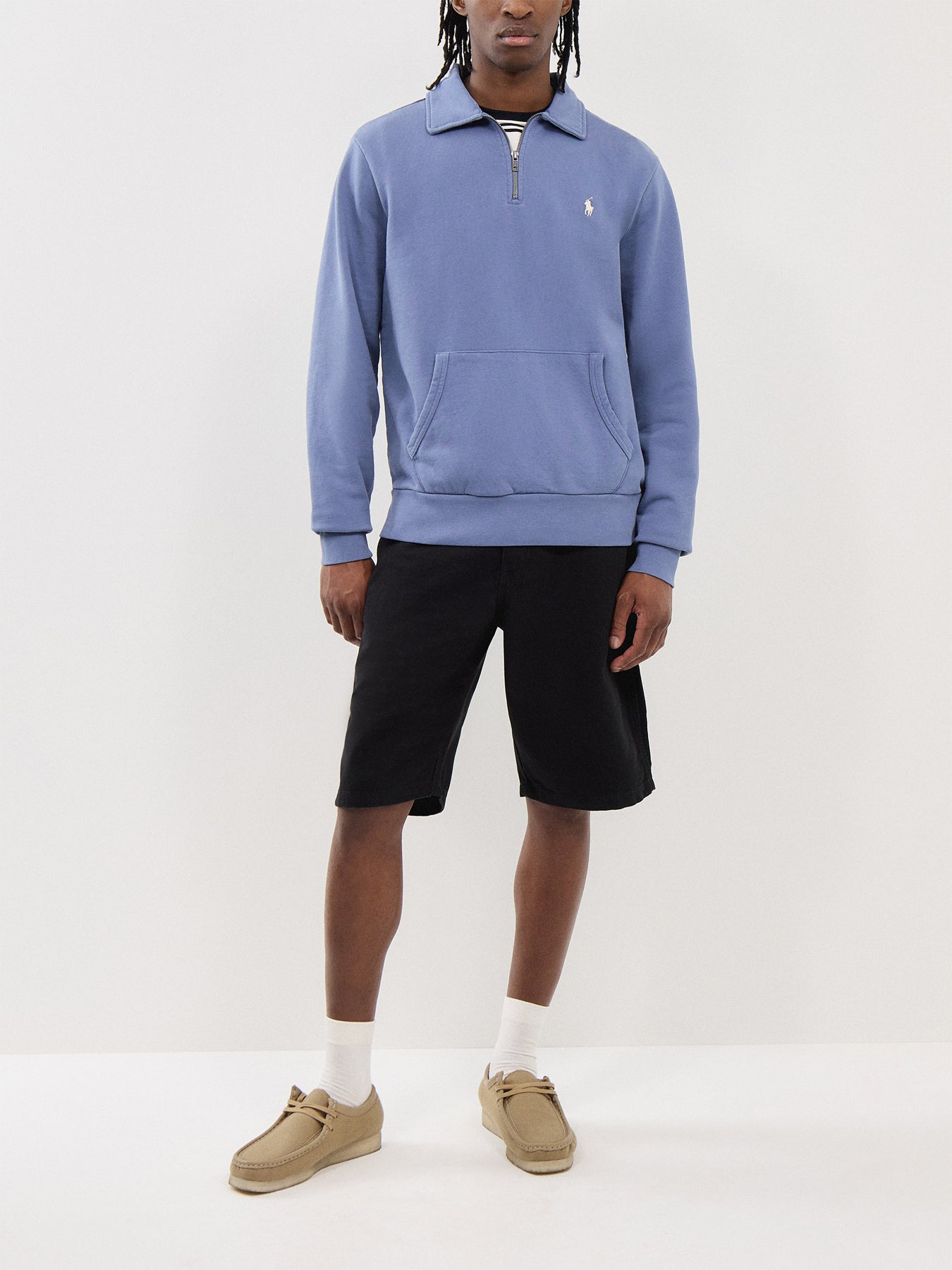 Loopback Terry Roo Pocket 1/4 Zip Sweatshirt