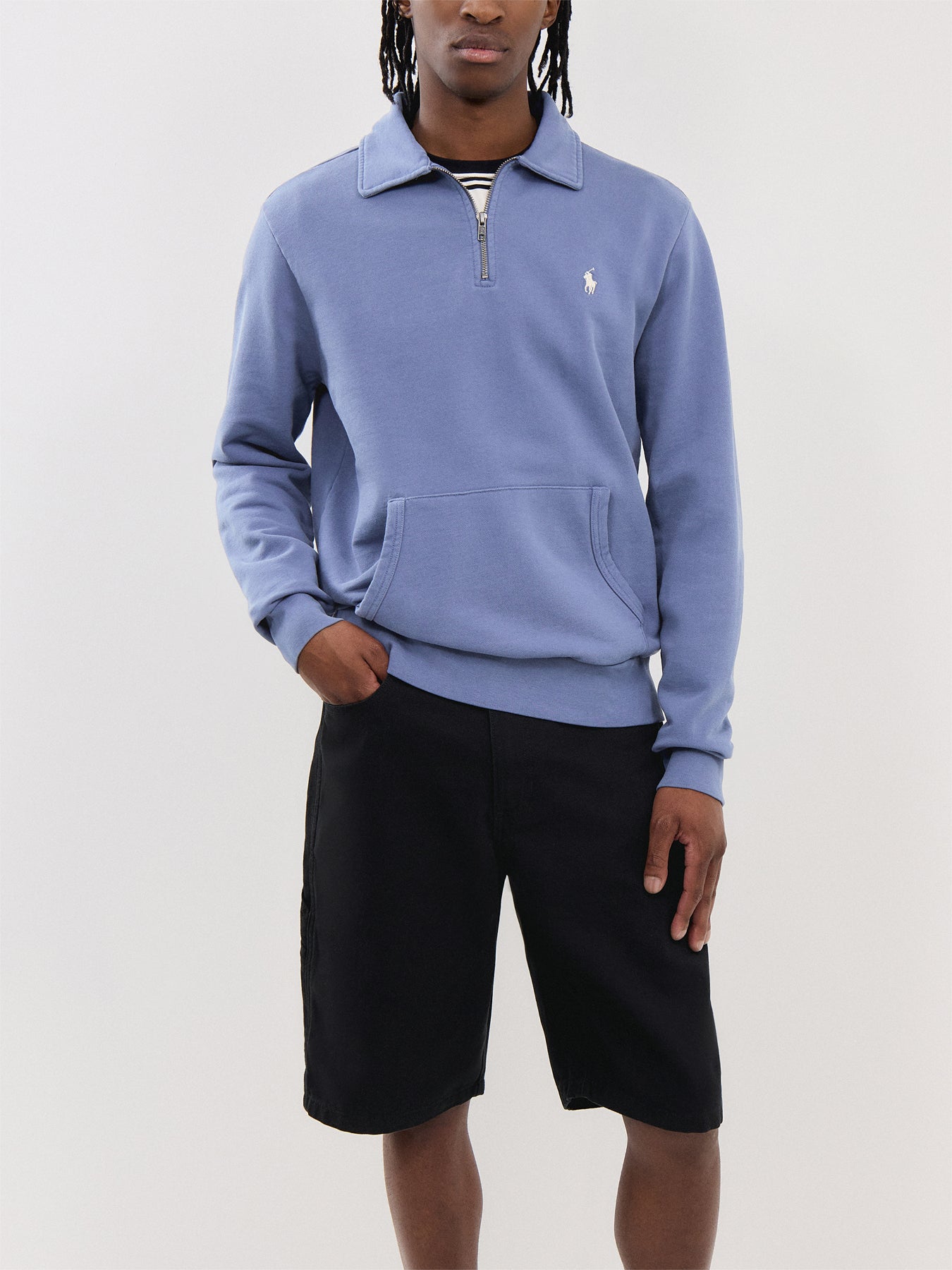 Loopback Terry Roo Pocket 1/4 Zip Sweatshirt