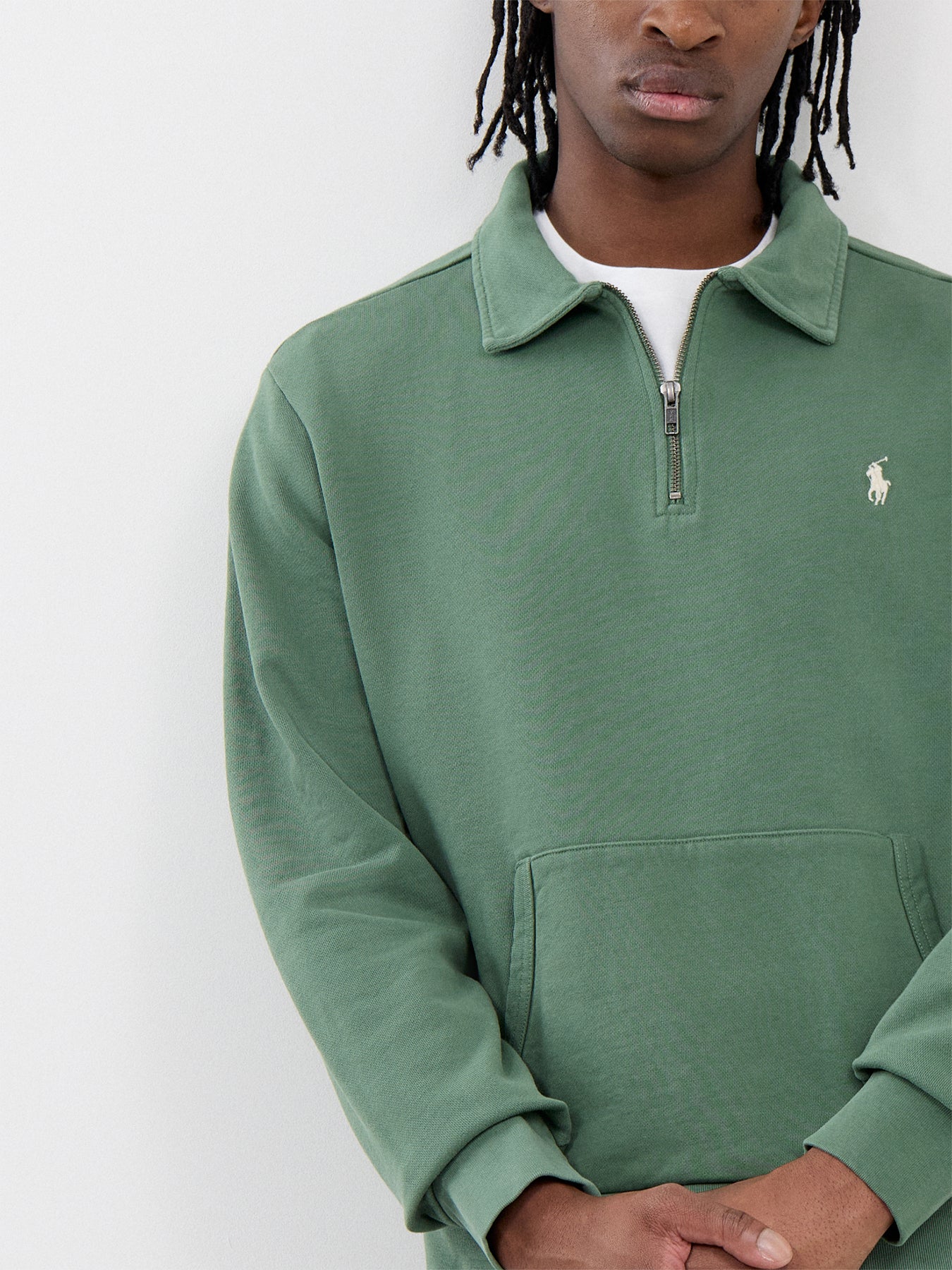 Loopback Terry Roo Pocket 1/4 Zip Sweatshirt