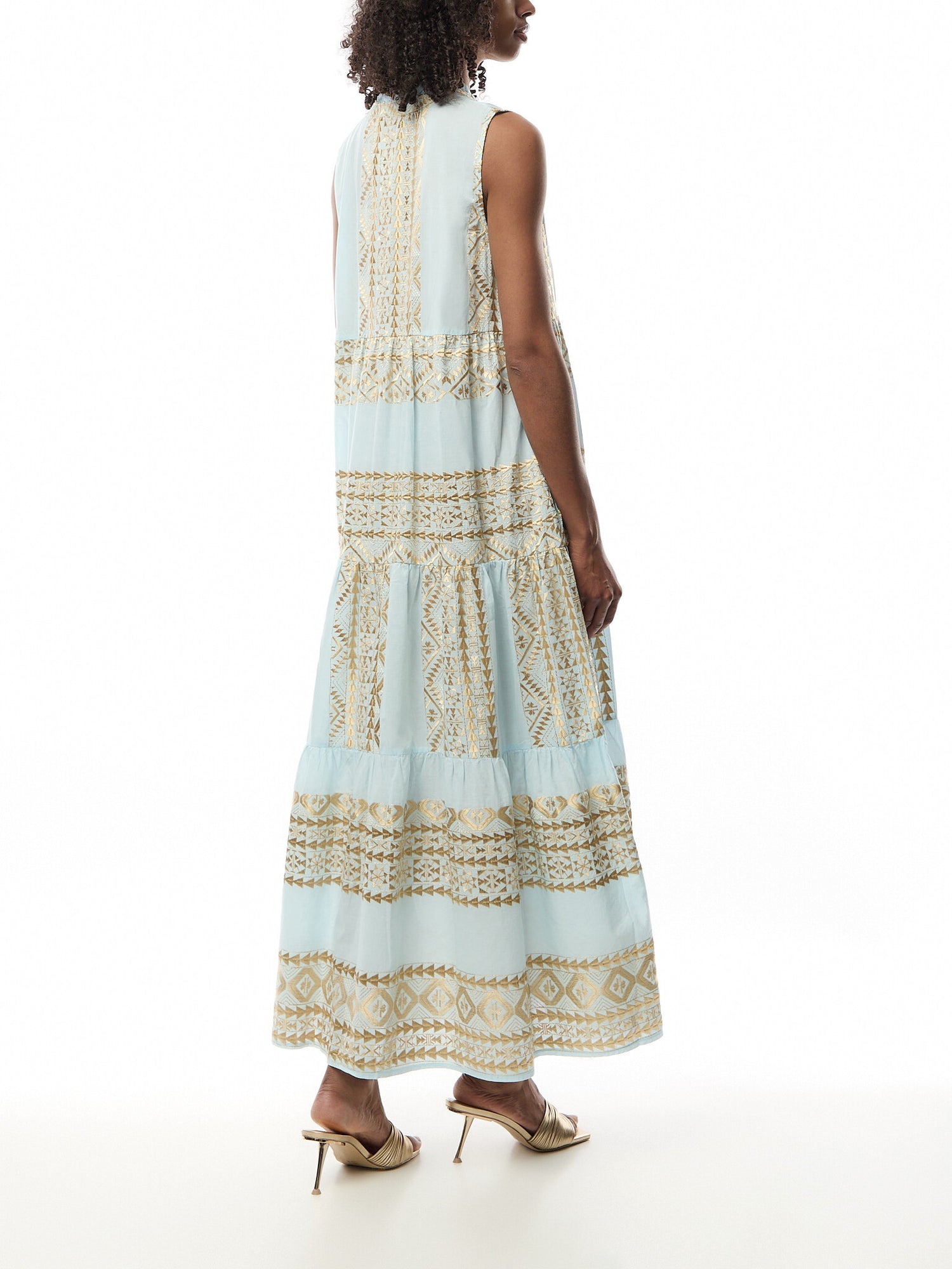 Cotton Classic Triangle Sleeveless Maxi Dress