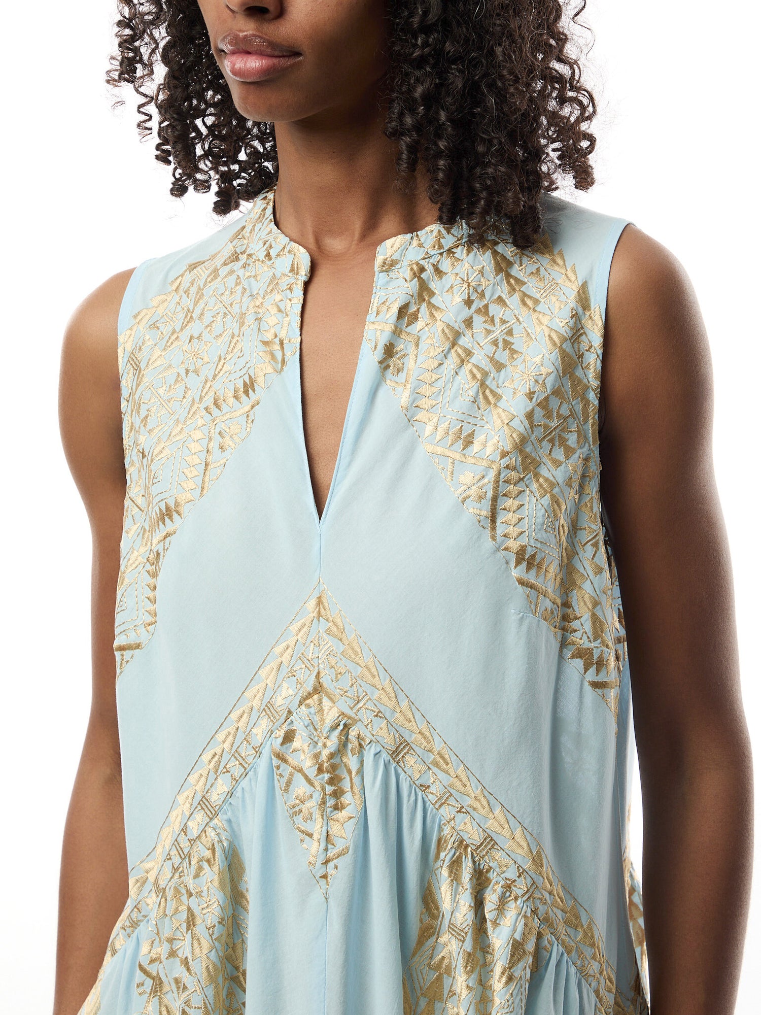 Cotton Classic Triangle Sleeveless Mini Dress