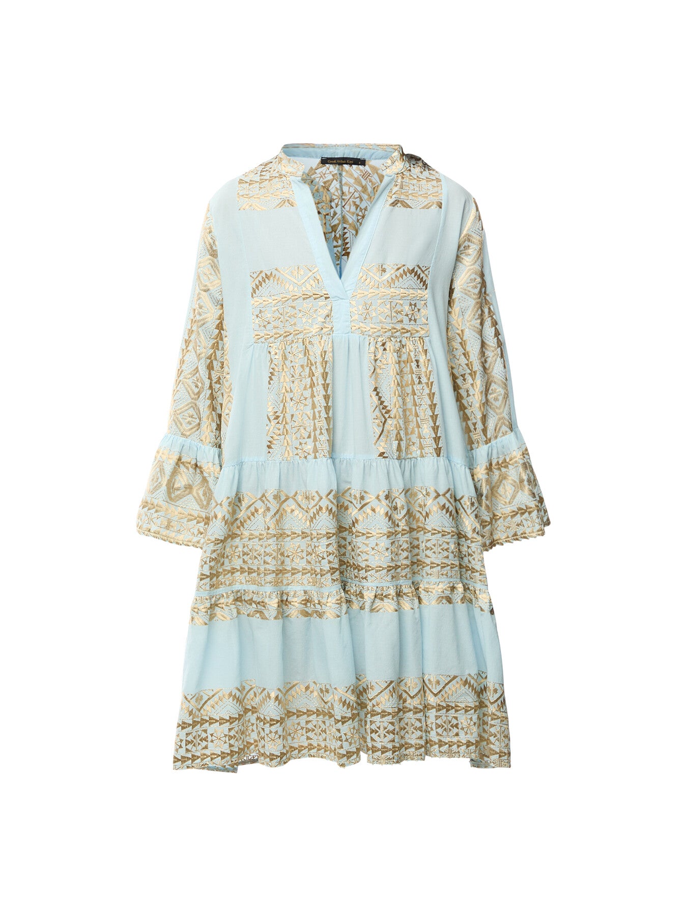 Cotton Classic Triangle 3/4 Sleeve Mini Dress