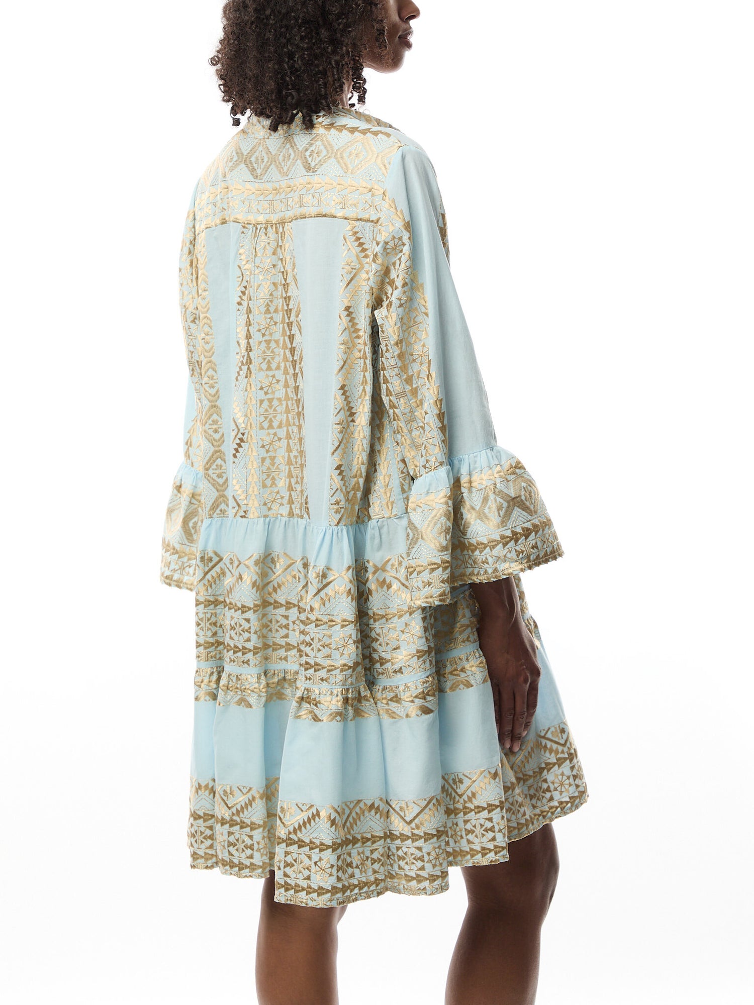 Cotton Classic Triangle 3/4 Sleeve Mini Dress