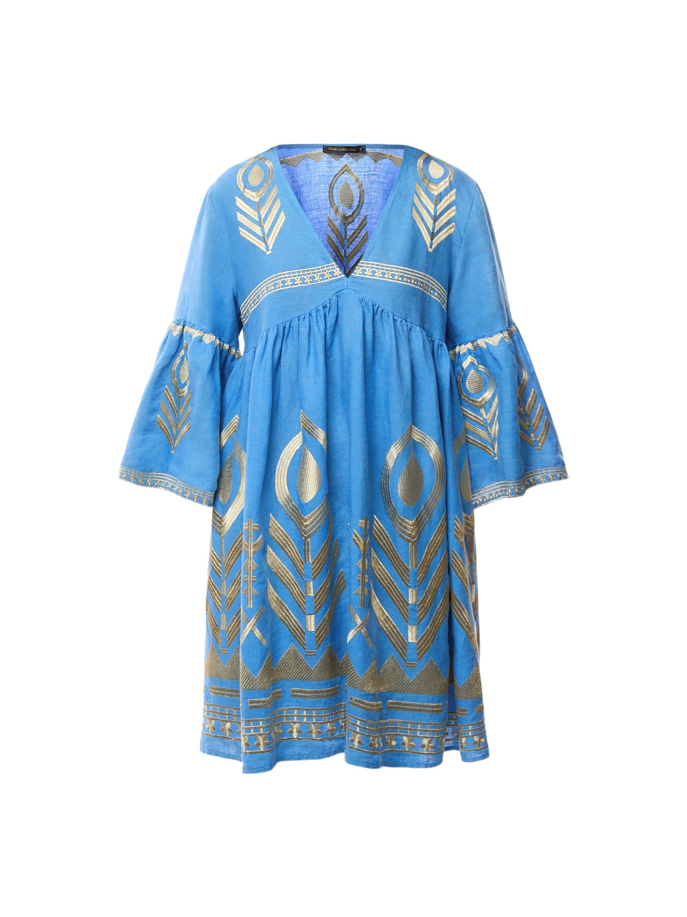 Linen Feather Mini Dress