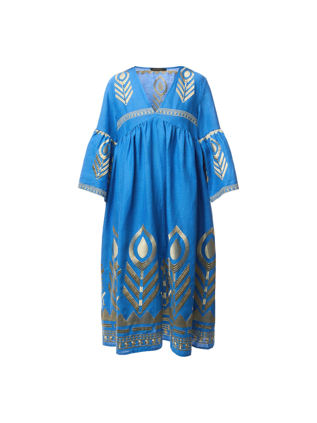 Linen Feather Midi Dress