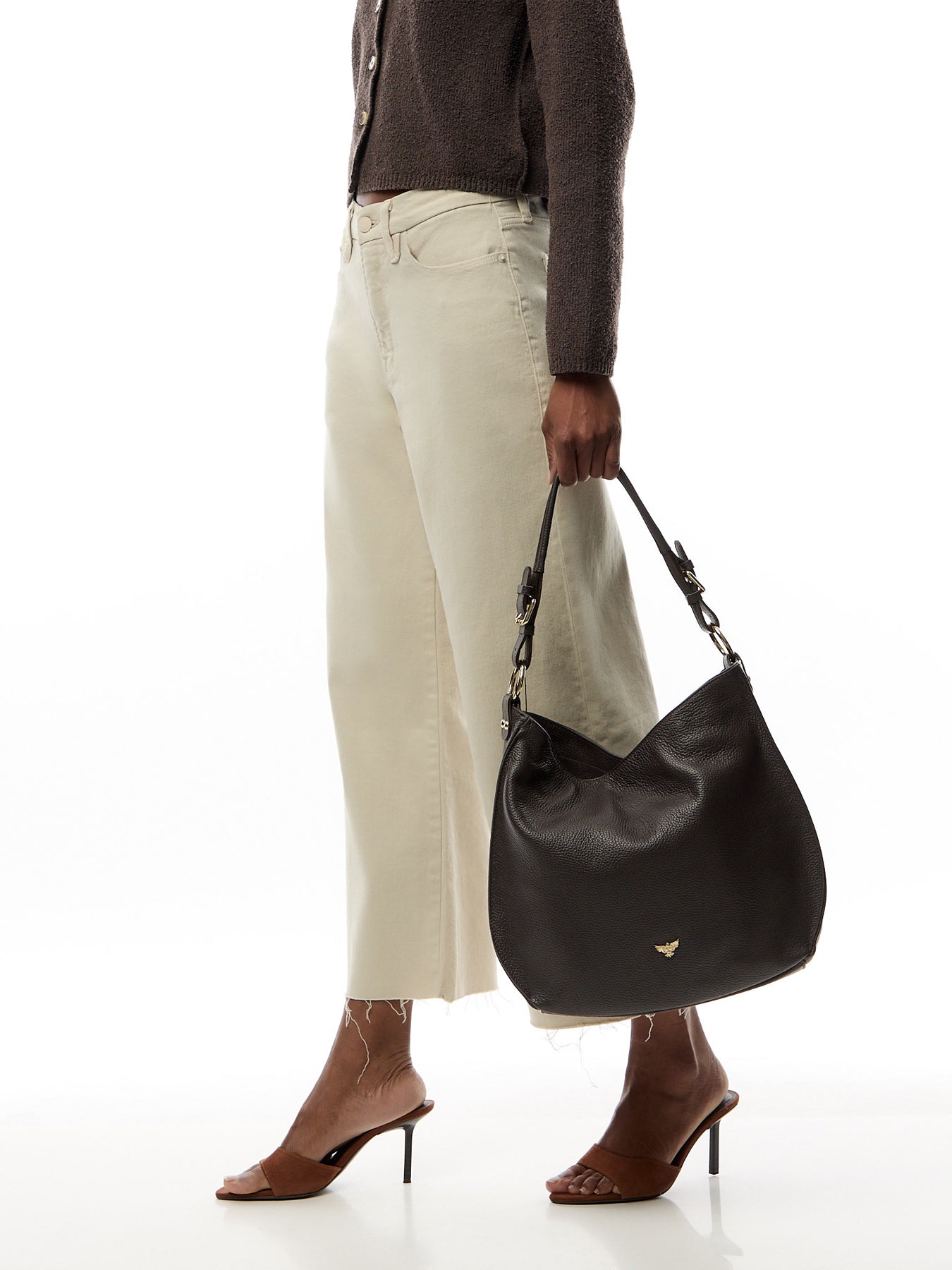 The harriet Chocolate Leather Bag