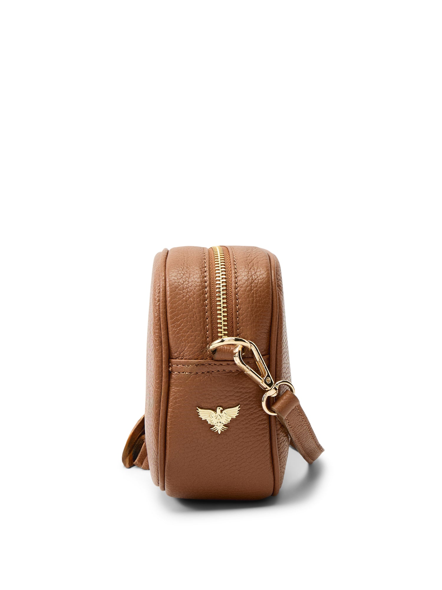 The Tassel Tan Leather Crossbody Bag