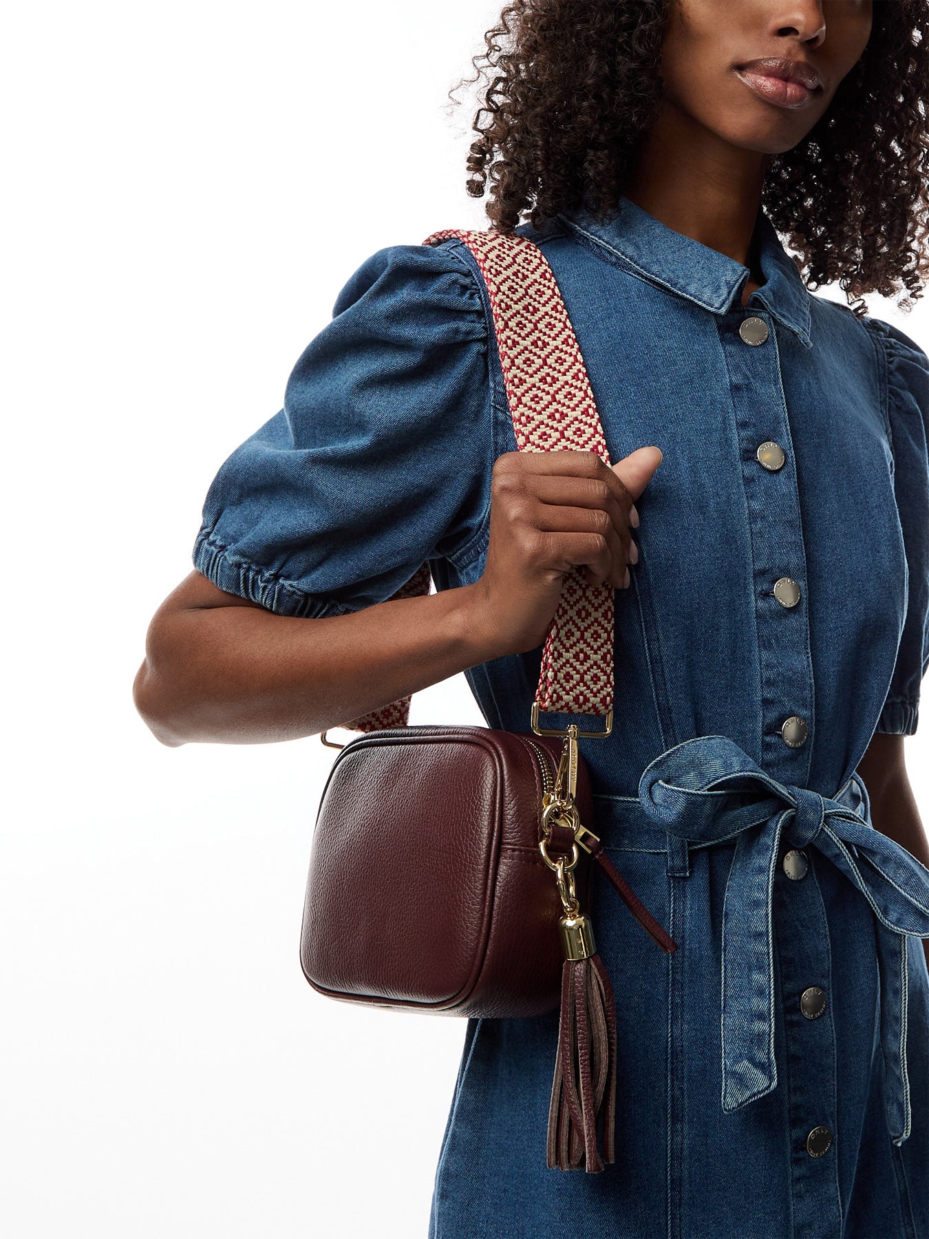 The Tassel Port Leather Crossbody Bag