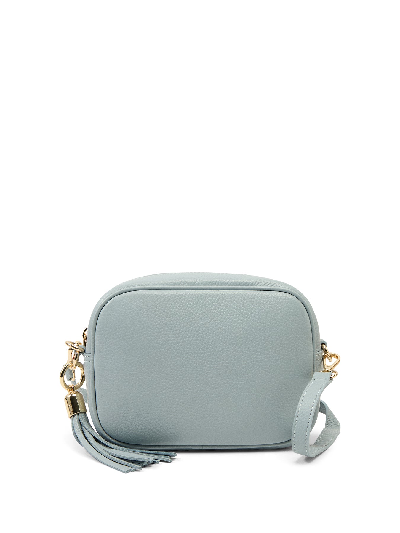 The Tassel Pale Blue Leather Crossbody Bag