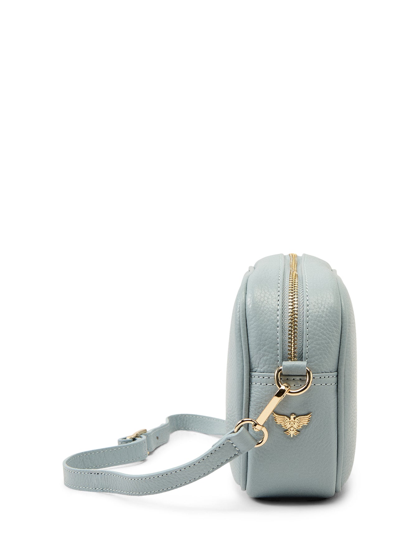 The Tassel Pale Blue Leather Crossbody Bag