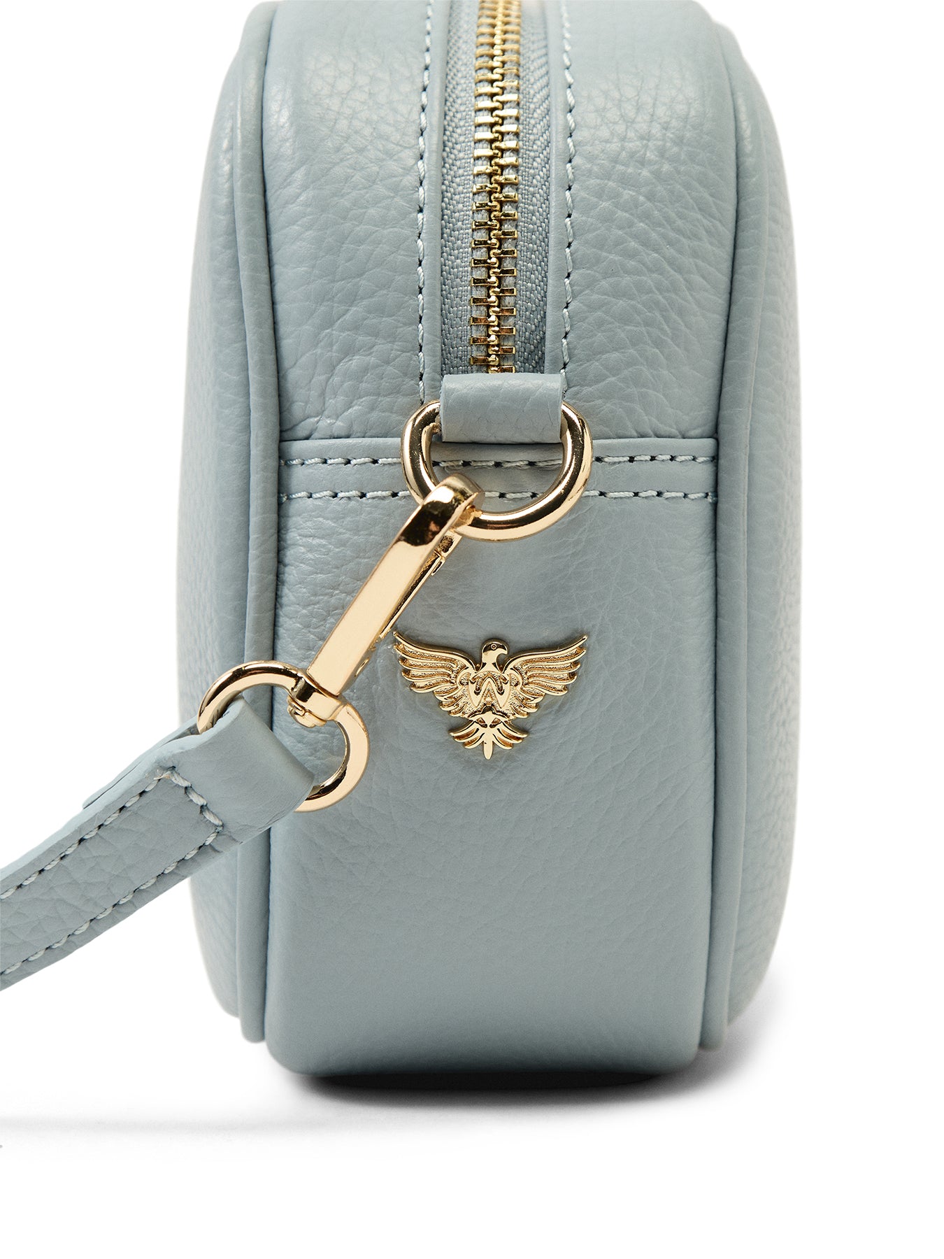 The Tassel Pale Blue Leather Crossbody Bag