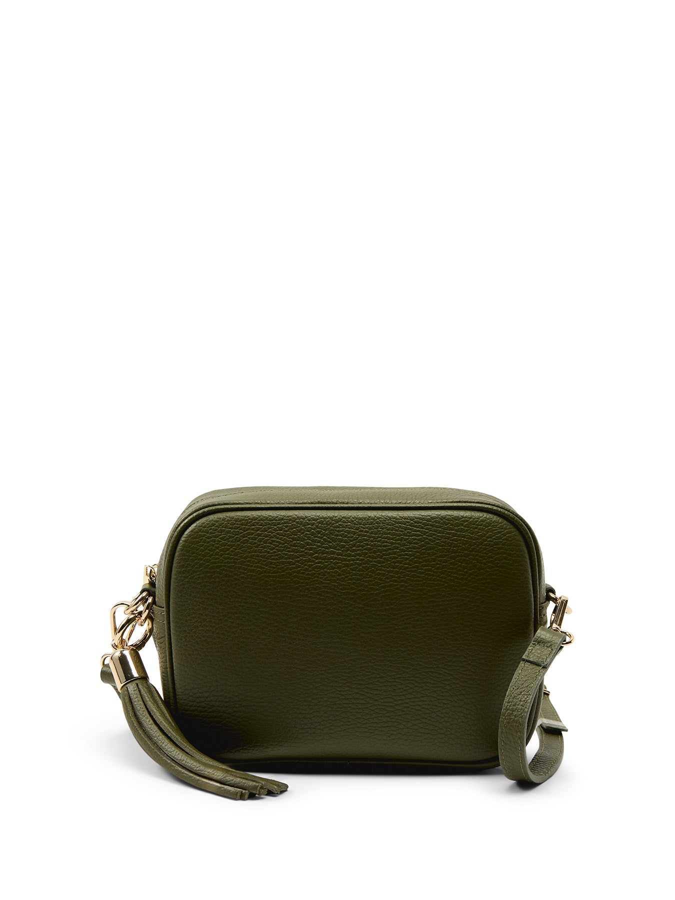 The Tassel Olive Green Leather Crossbody Bag