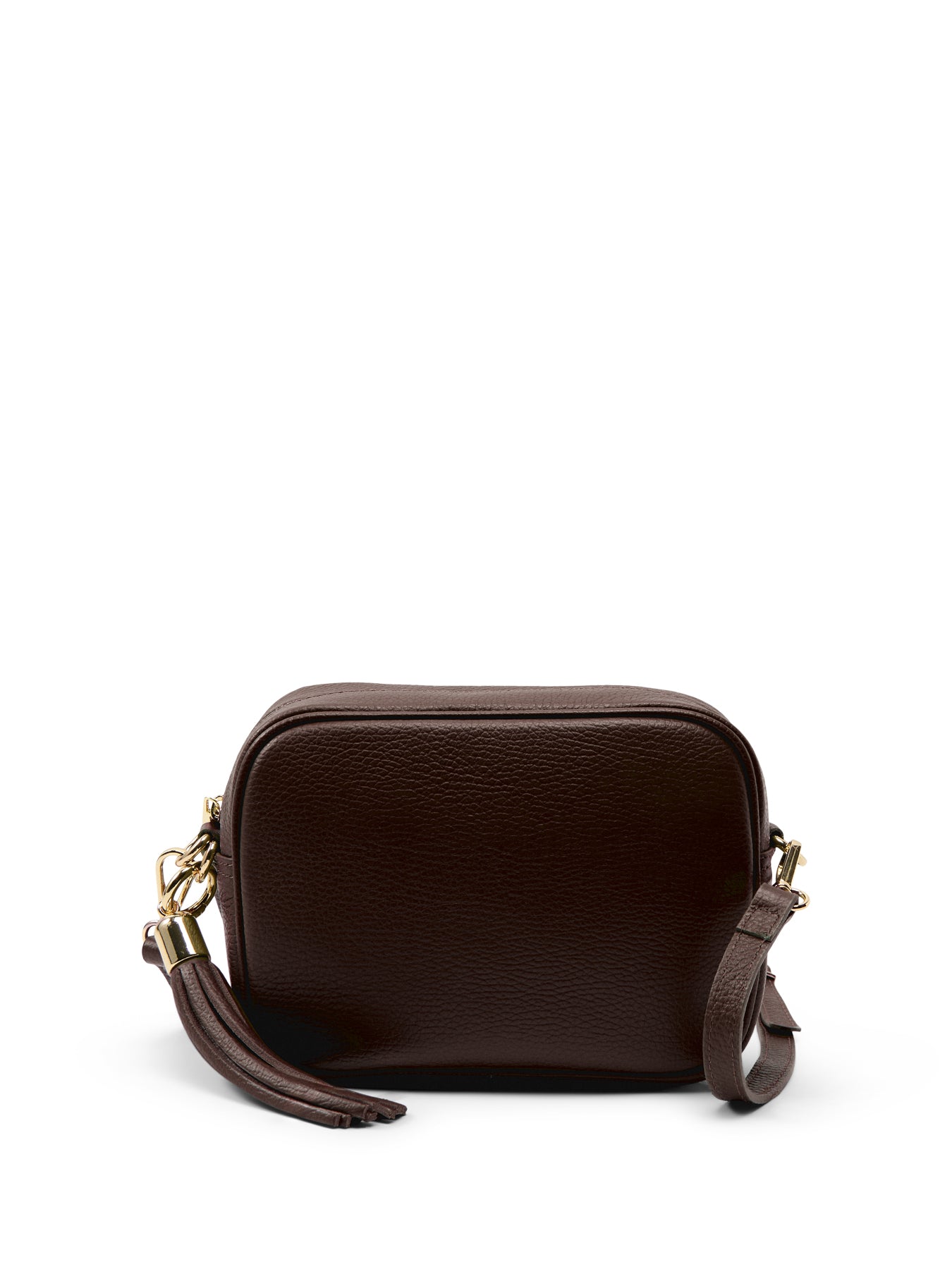 The Tassel Chocolate Leather Crossbody Bag