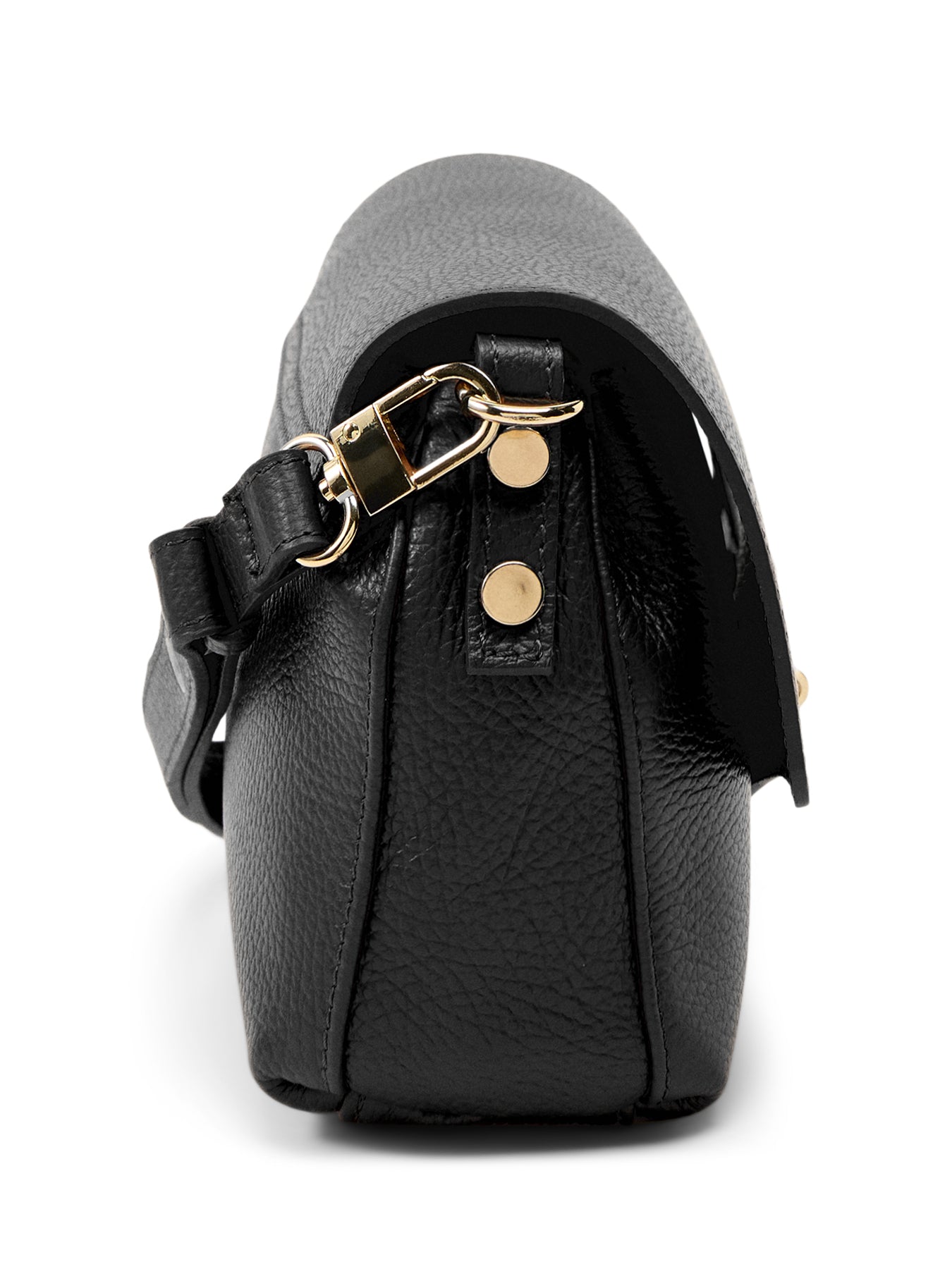 The Maddie Midi Black Leather Bag