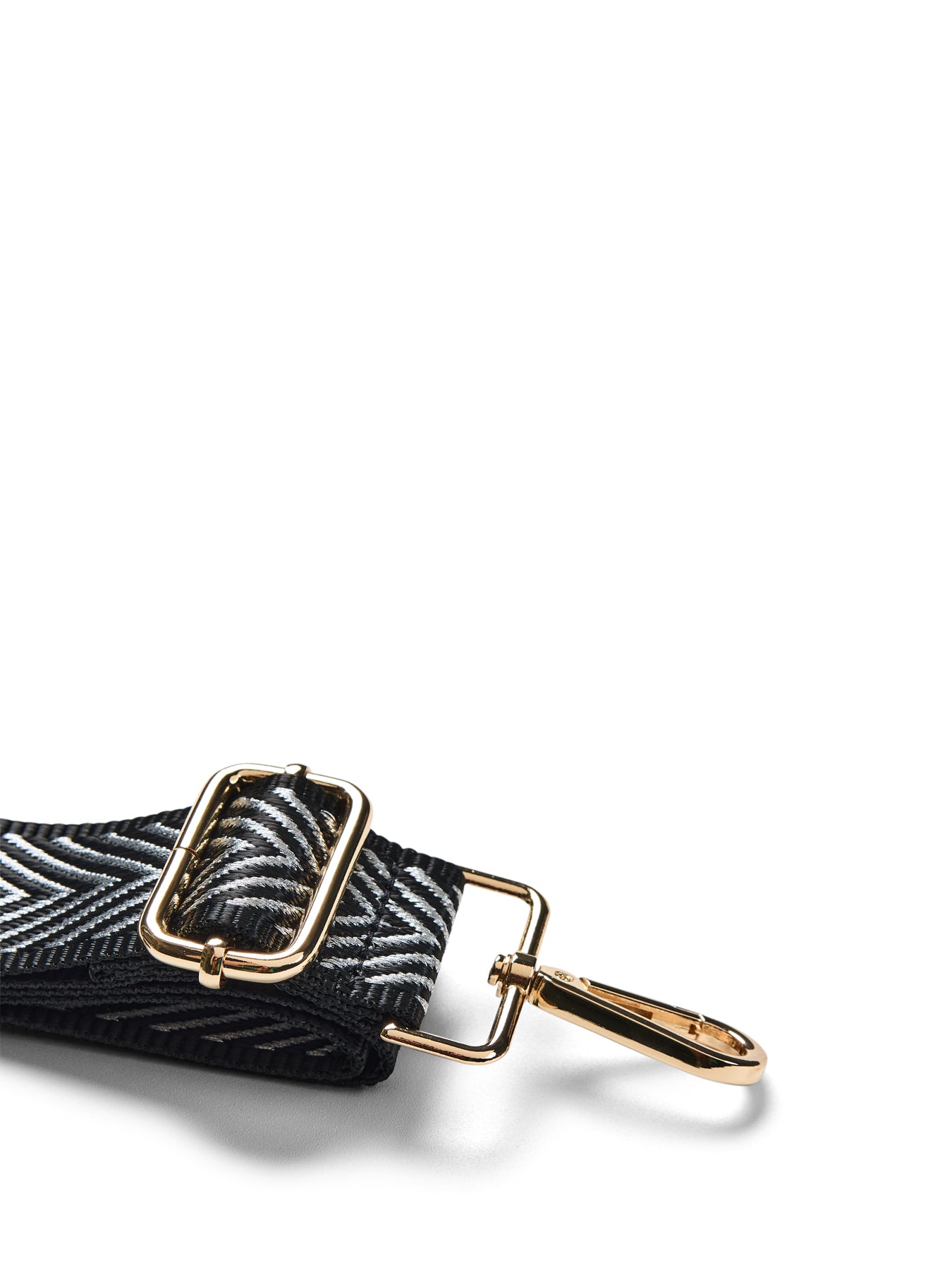 Black and Silver Chevron Strap