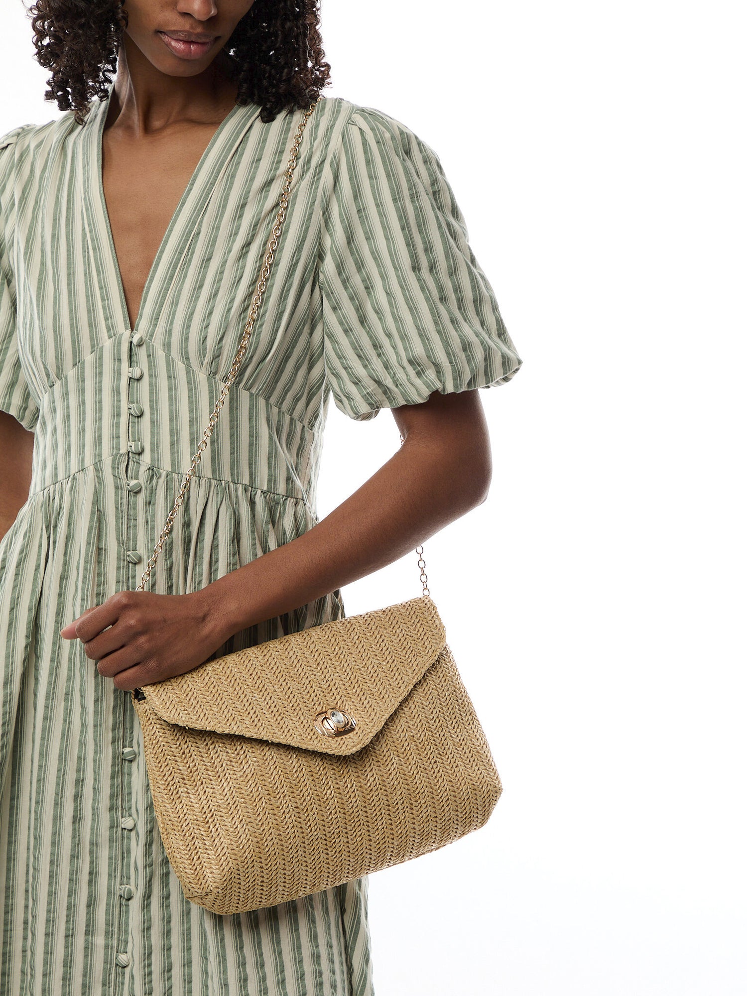 Raffia Clutch Bag